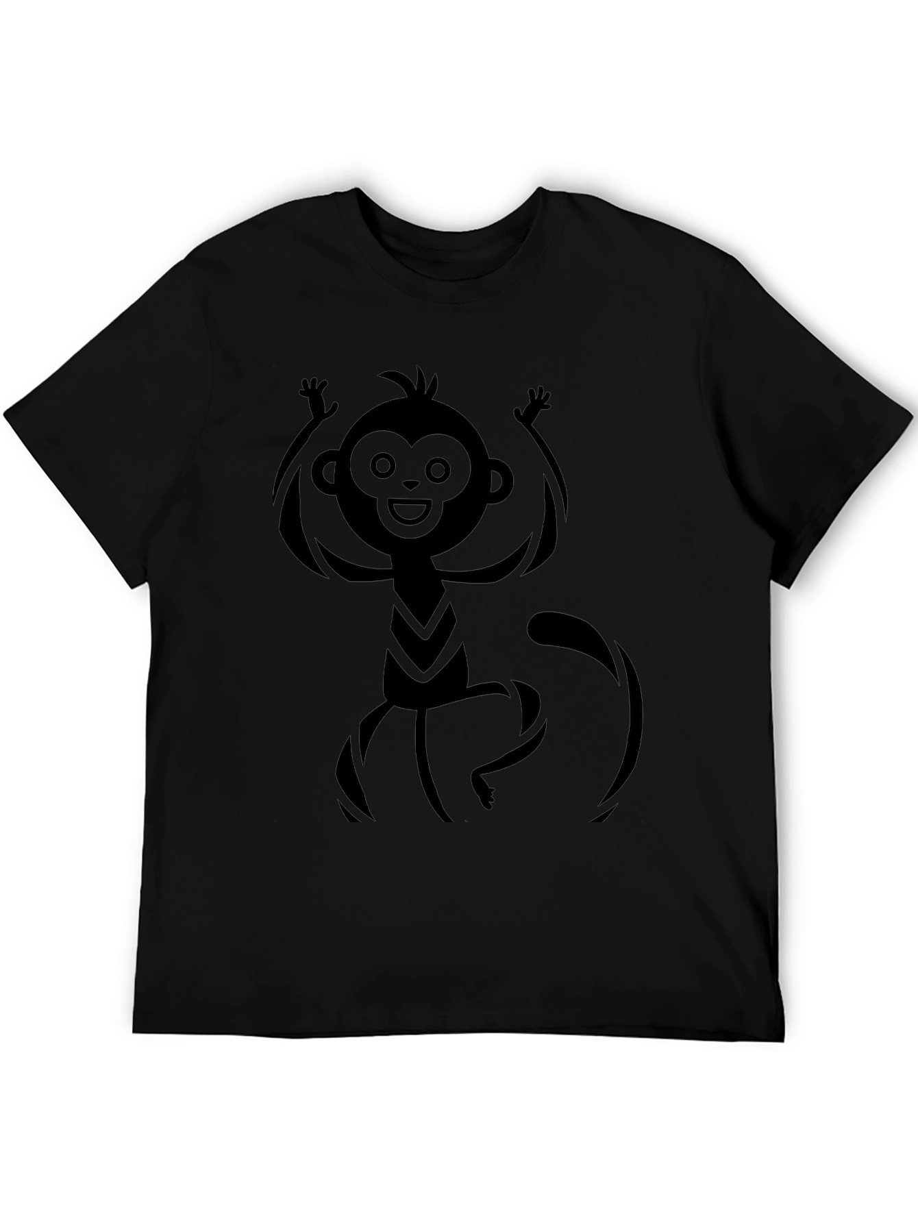 Monkey Graphic Black T-Shirt