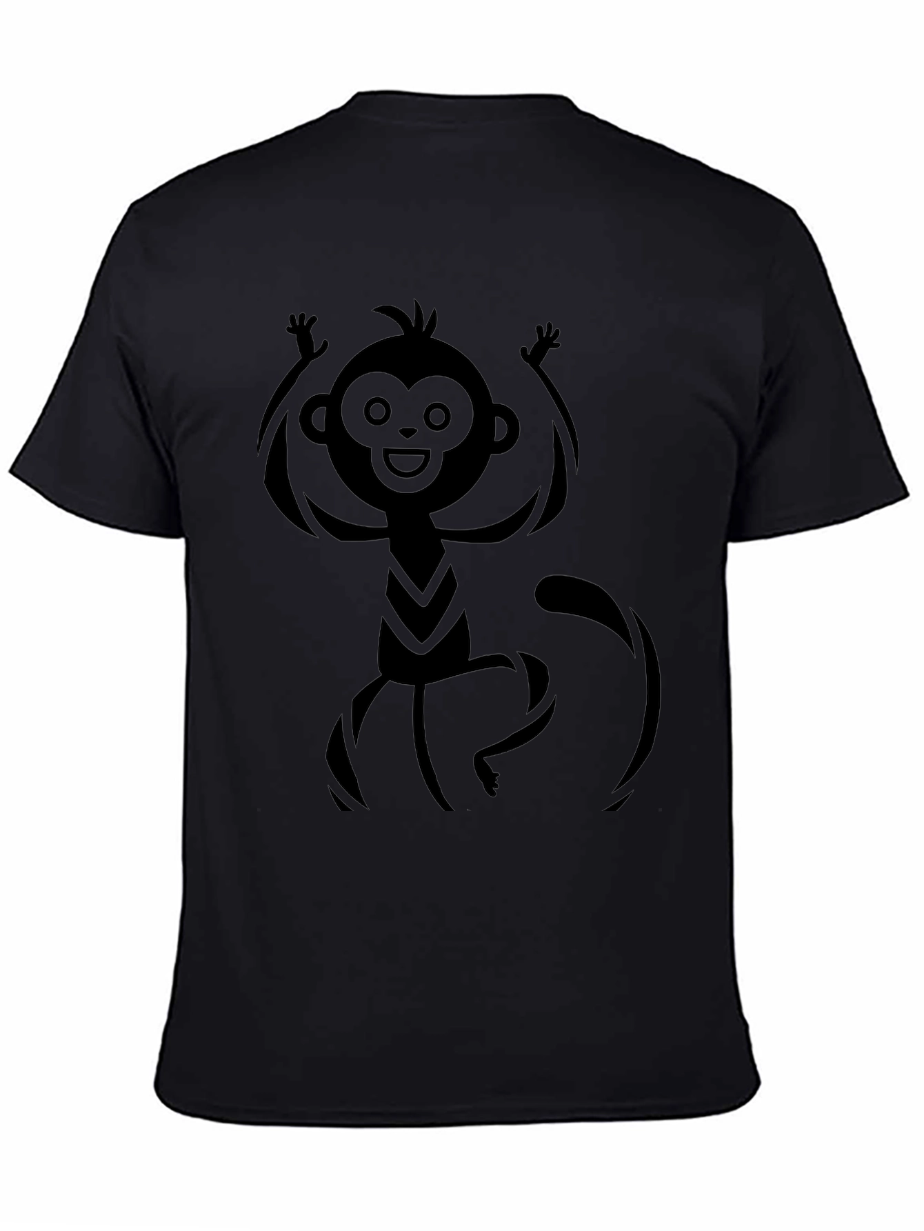 Monkey Graphic Black T-Shirt