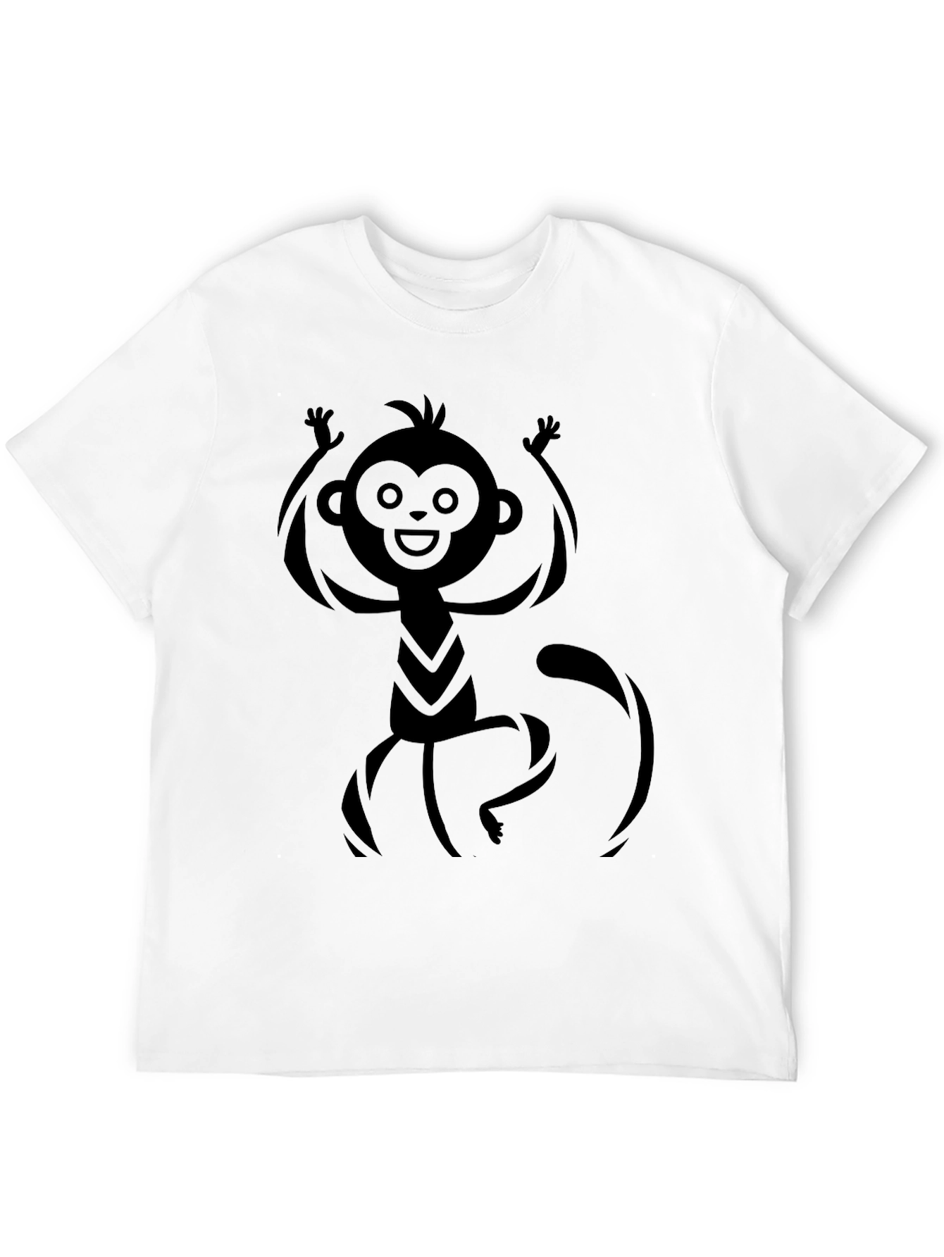 Monkey Graphic Black T-Shirt