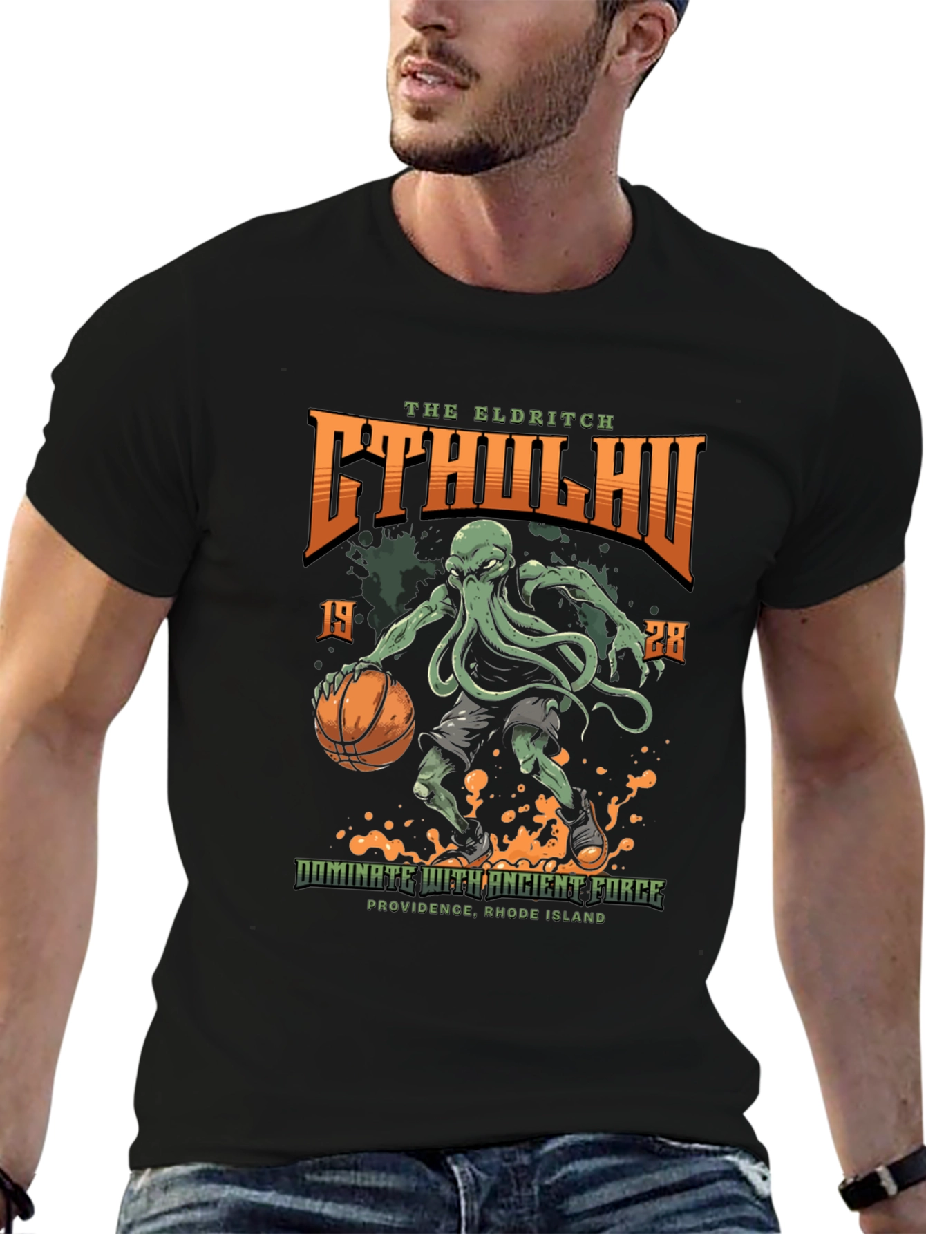 Eldritch Cthulhu Basketball Tee