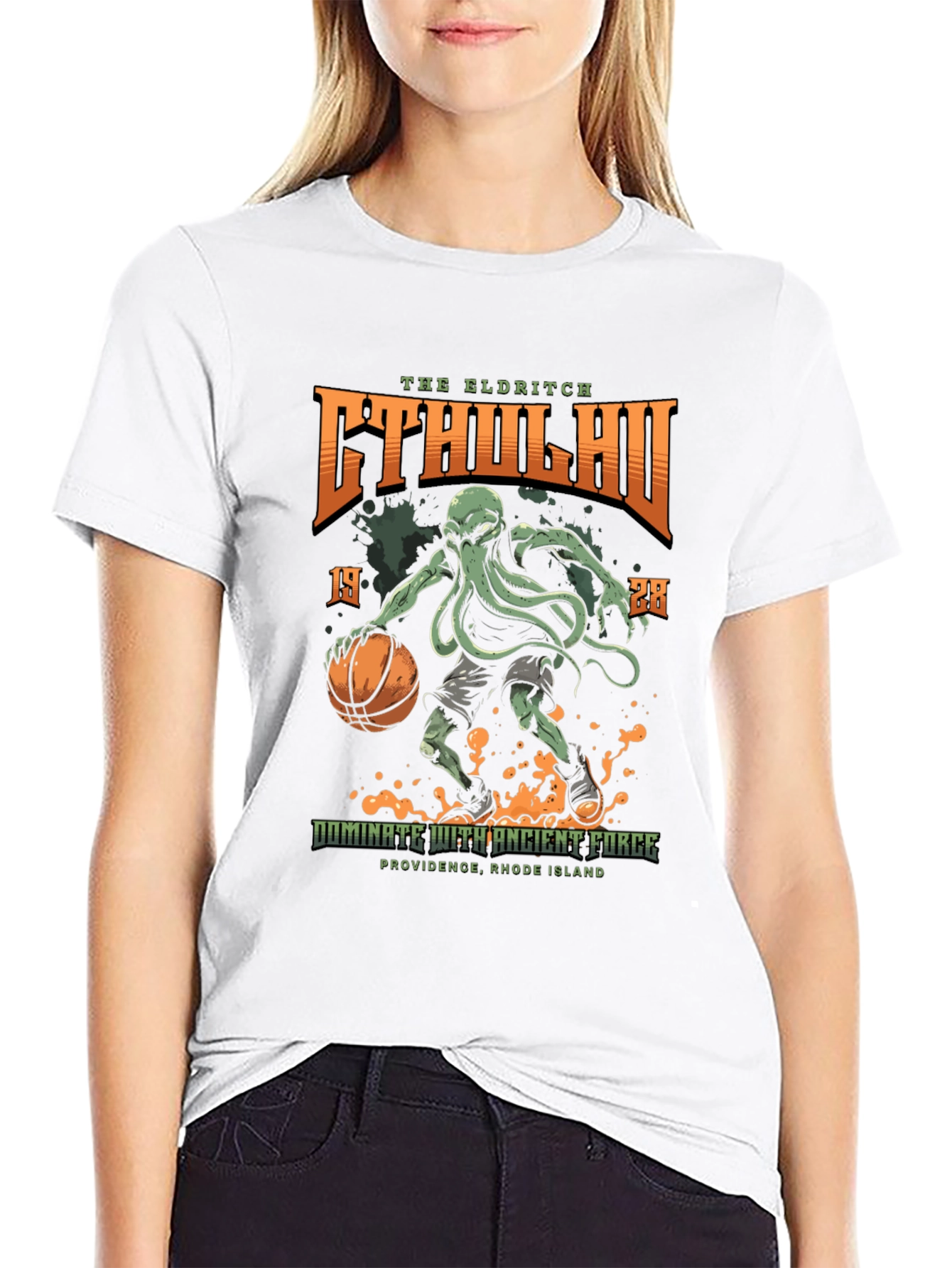 Eldritch Cthulhu Basketball Tee