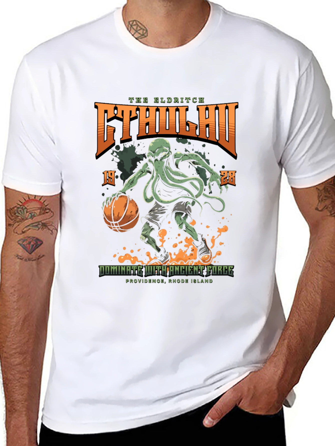 Eldritch Cthulhu Basketball Tee