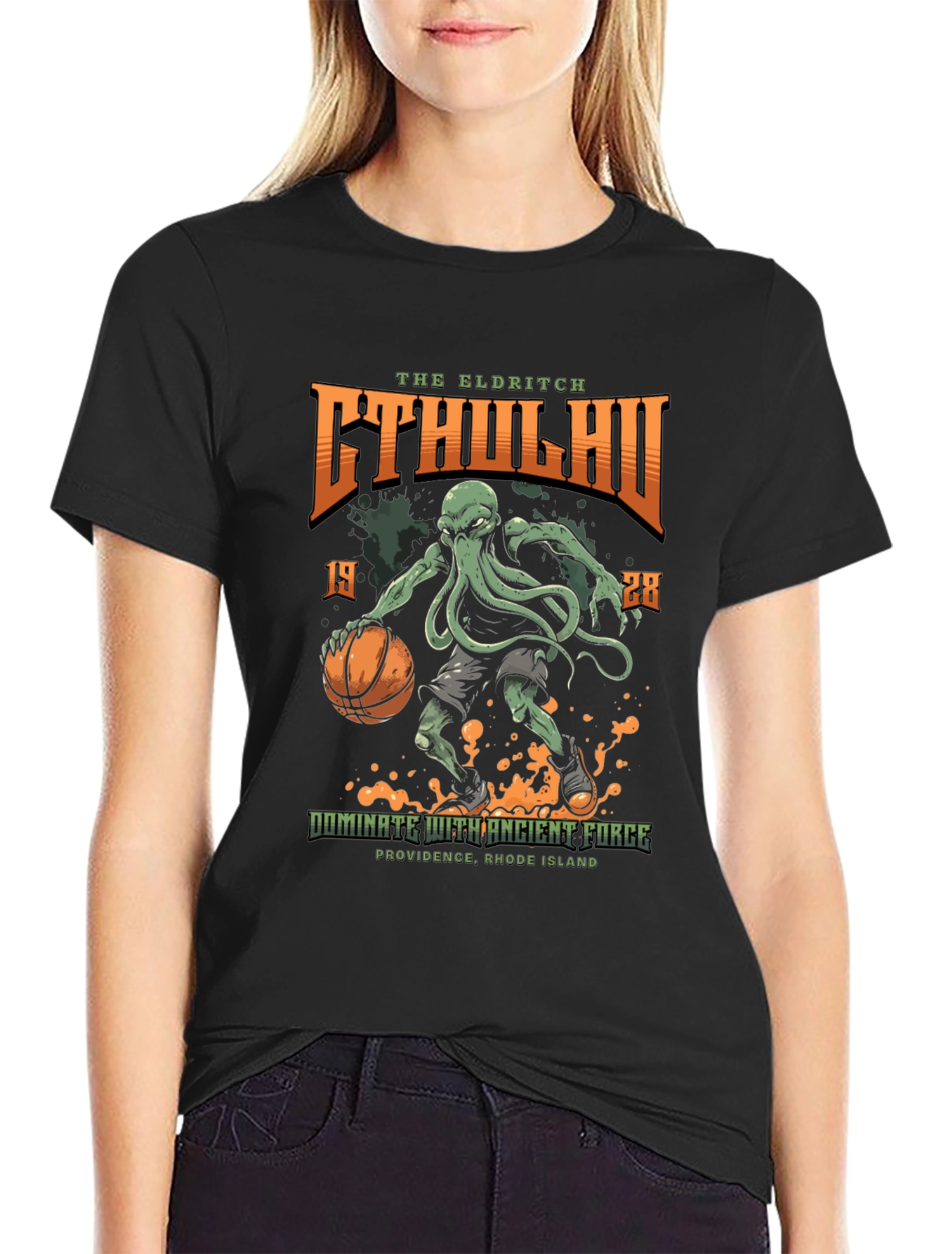 Eldritch Cthulhu Basketball Tee
