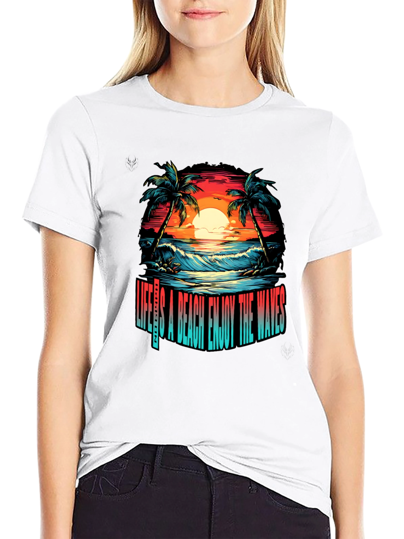 Lifes A Beach Graphic T-Shirt - Enjoy the Waves