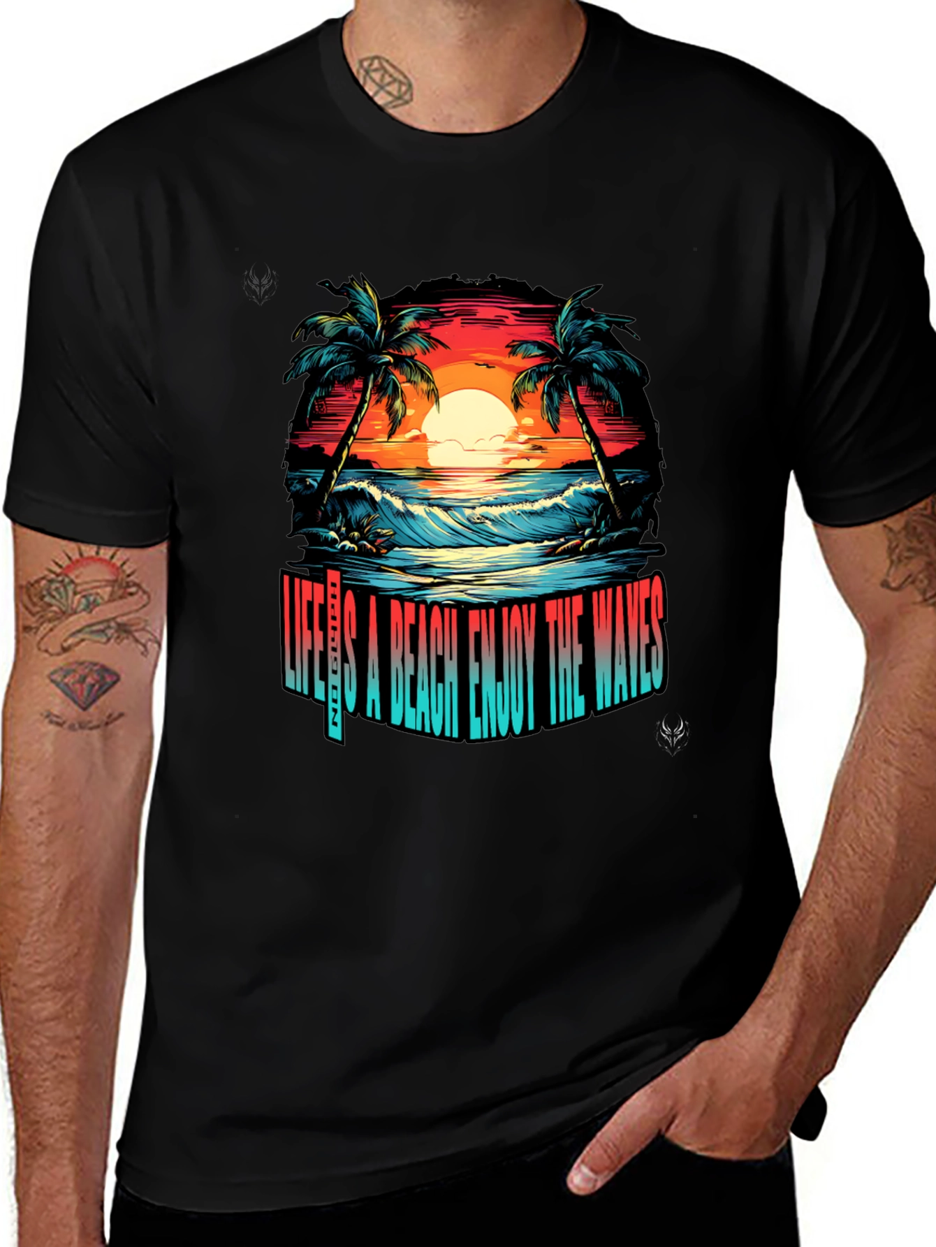 Lifes A Beach Graphic T-Shirt - Enjoy the Waves