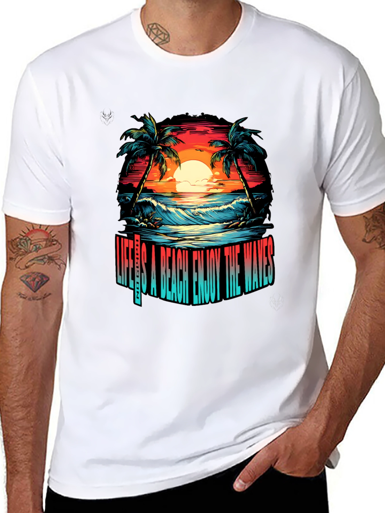 Lifes A Beach Graphic T-Shirt - Enjoy the Waves