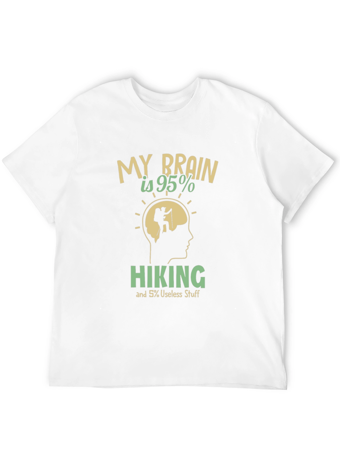 Hiking Brain Graphic Tee - Outdoors Adventure Shirt