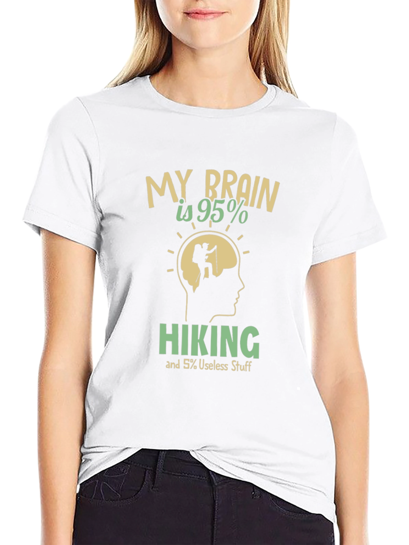 Hiking Brain Graphic Tee - Outdoors Adventure Shirt