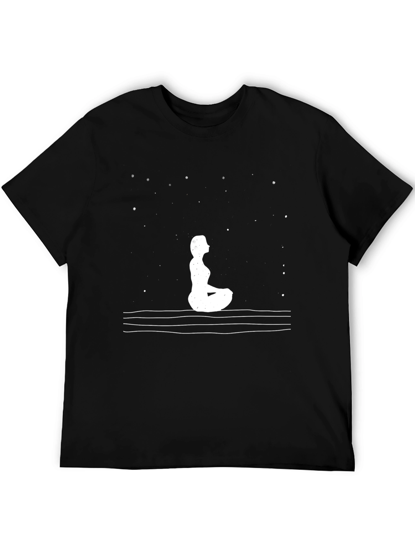Yoga Meditation T-Shirt - Starry Night Design