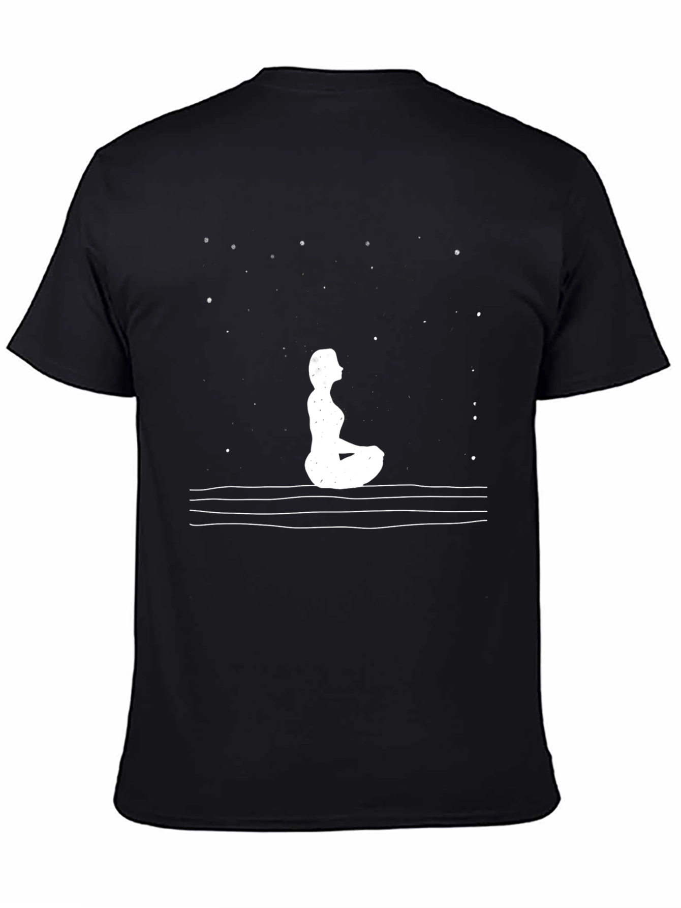 Yoga Meditation T-Shirt - Starry Night Design