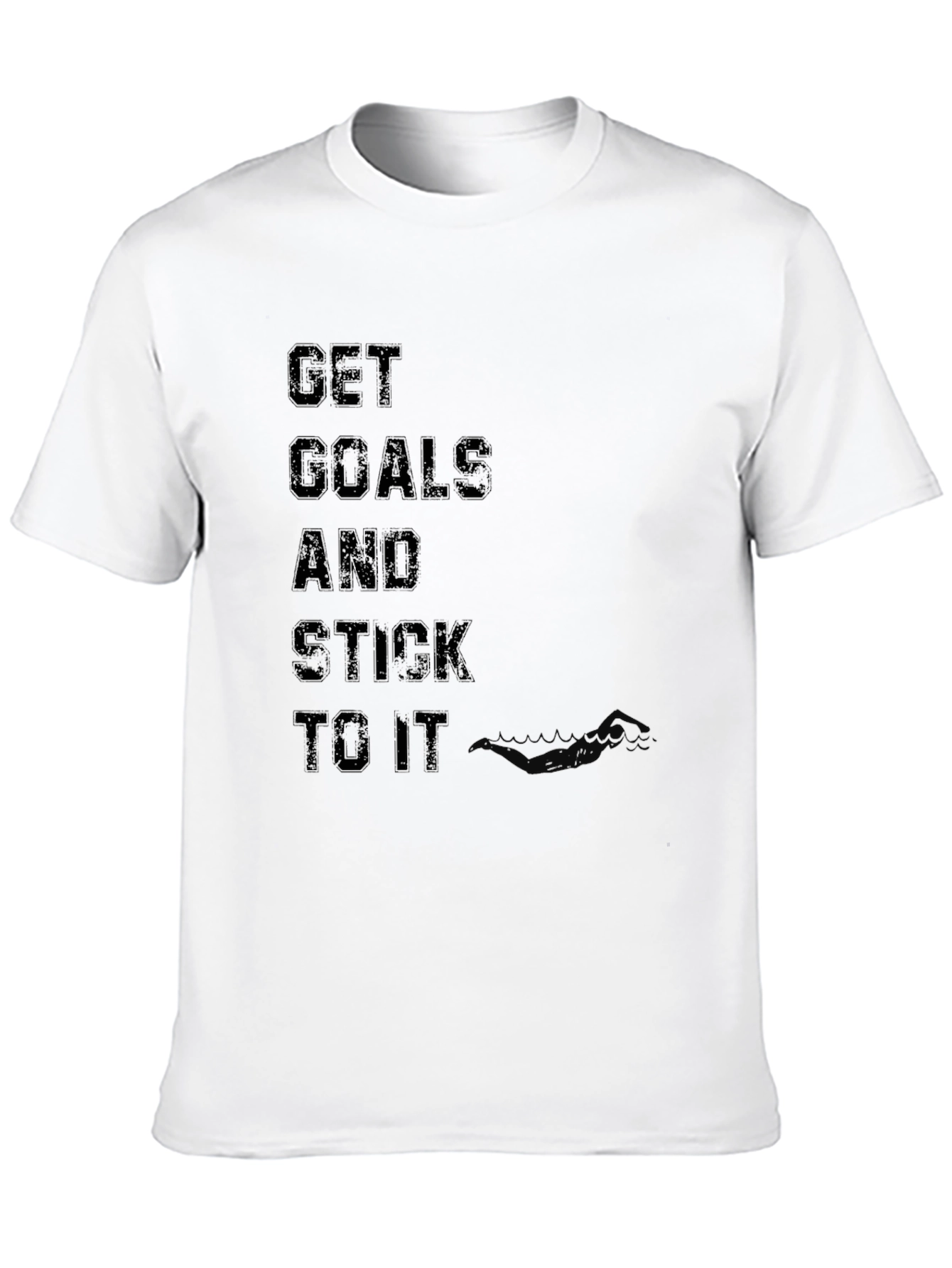 Motivational Get Goals Black T-Shirt