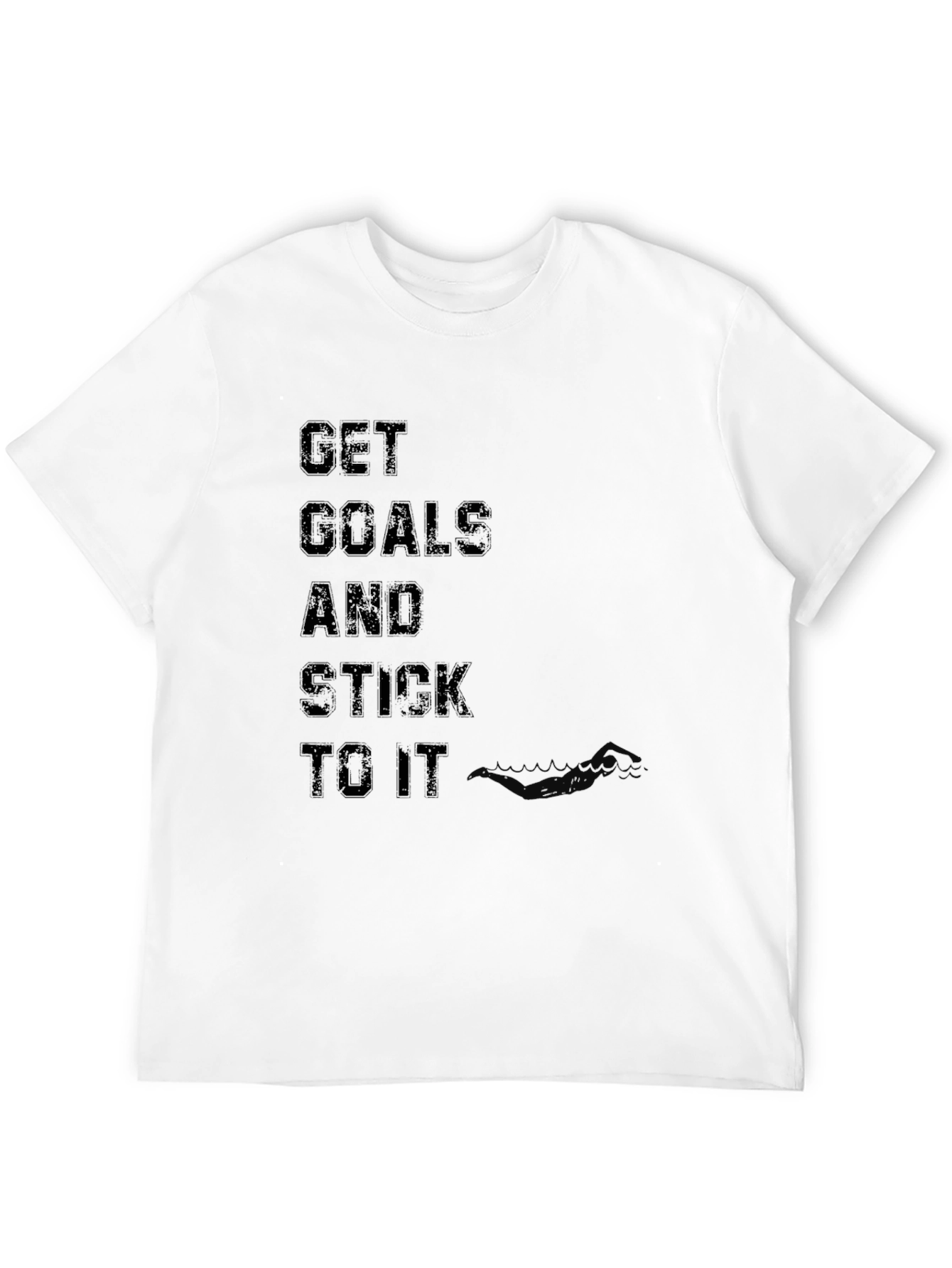 Motivational Get Goals Black T-Shirt