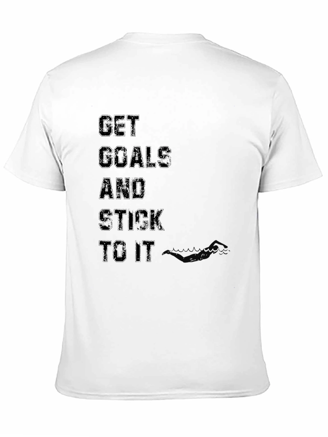 Motivational Get Goals Black T-Shirt