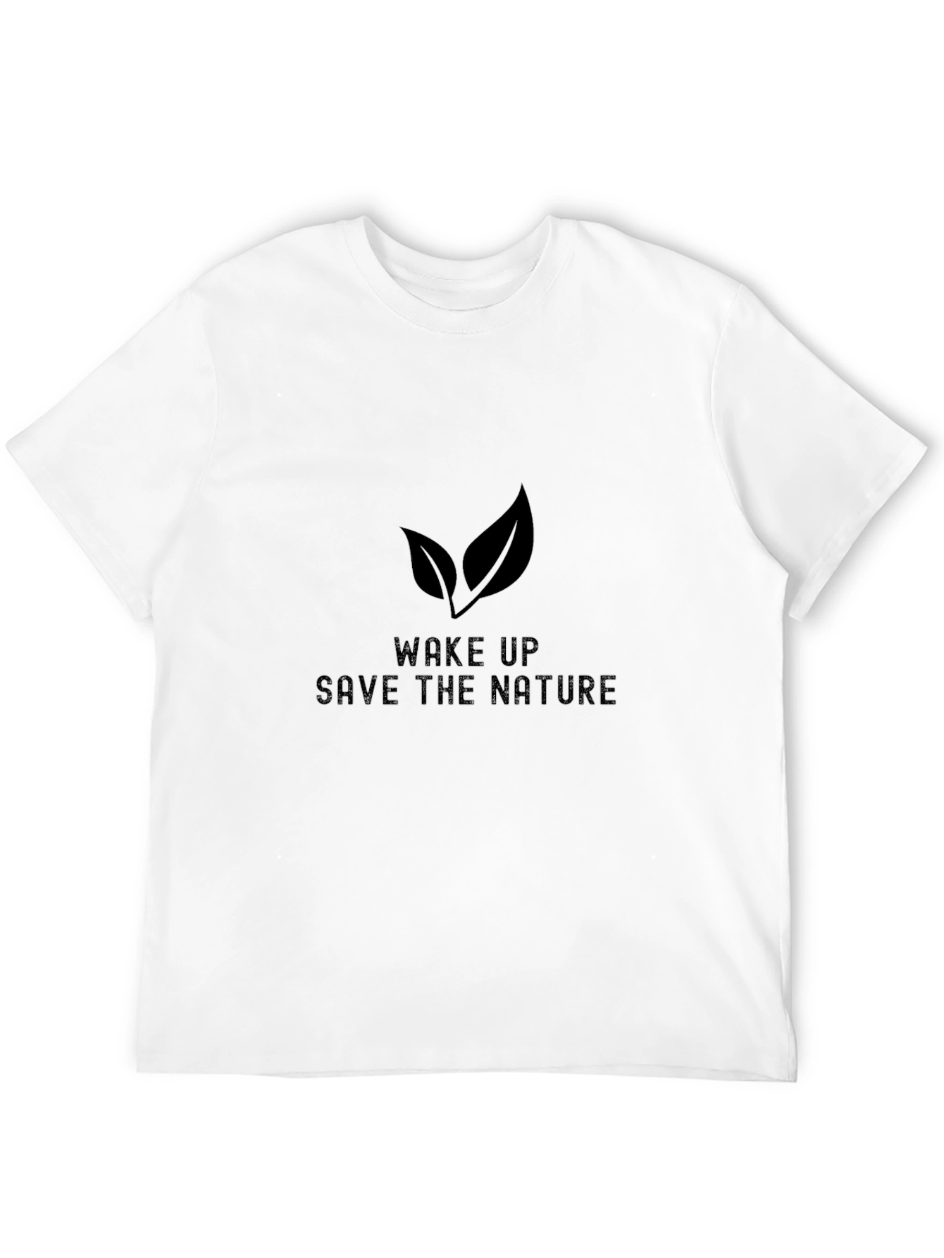 Eco-Friendly Black T-Shirt - Save the Nature Design