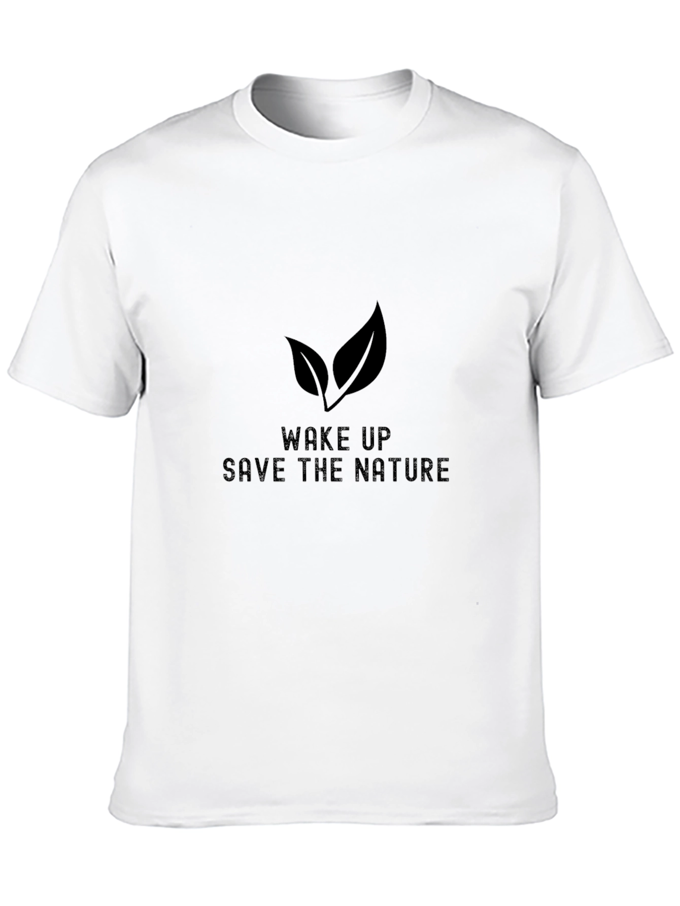 Eco-Friendly Black T-Shirt - Save the Nature Design