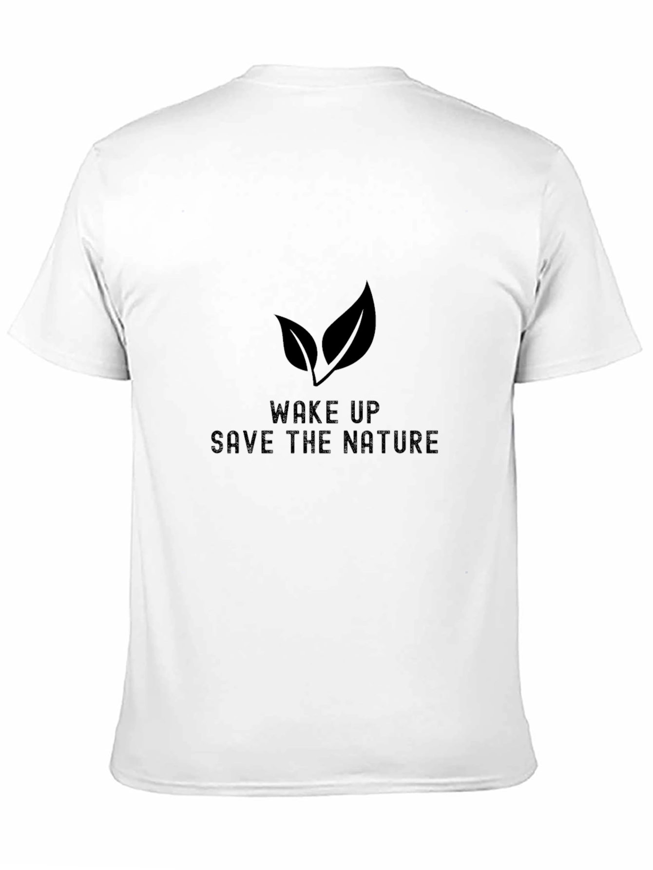 Eco-Friendly Black T-Shirt - Save the Nature Design