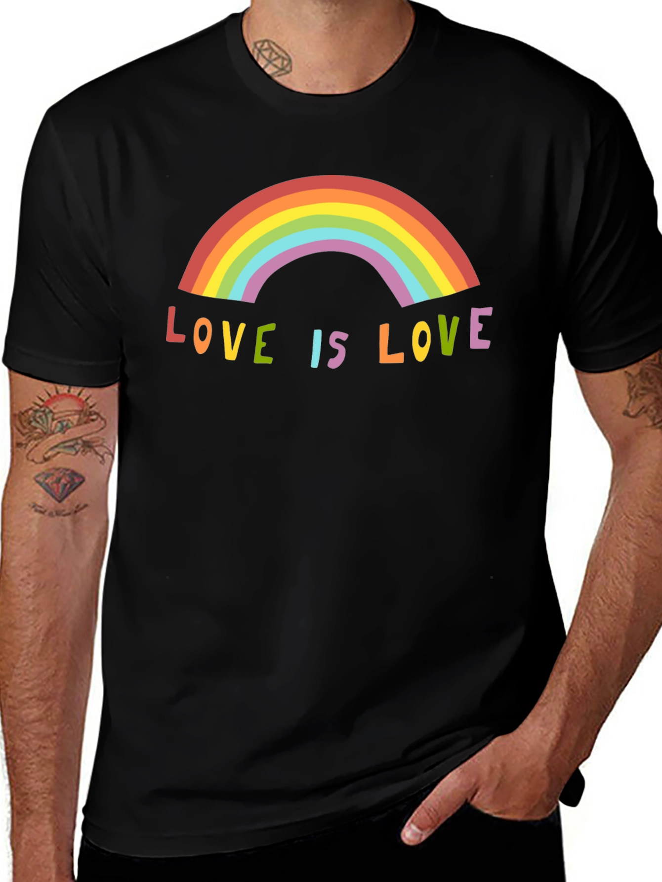 Love is Love Rainbow Graphic Tee