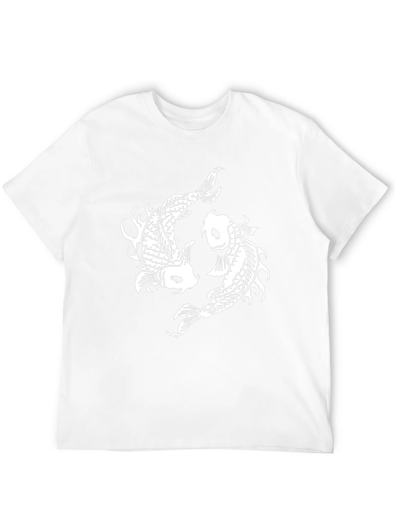 Yin Yang Koi Fish Graphic Tee - Black
