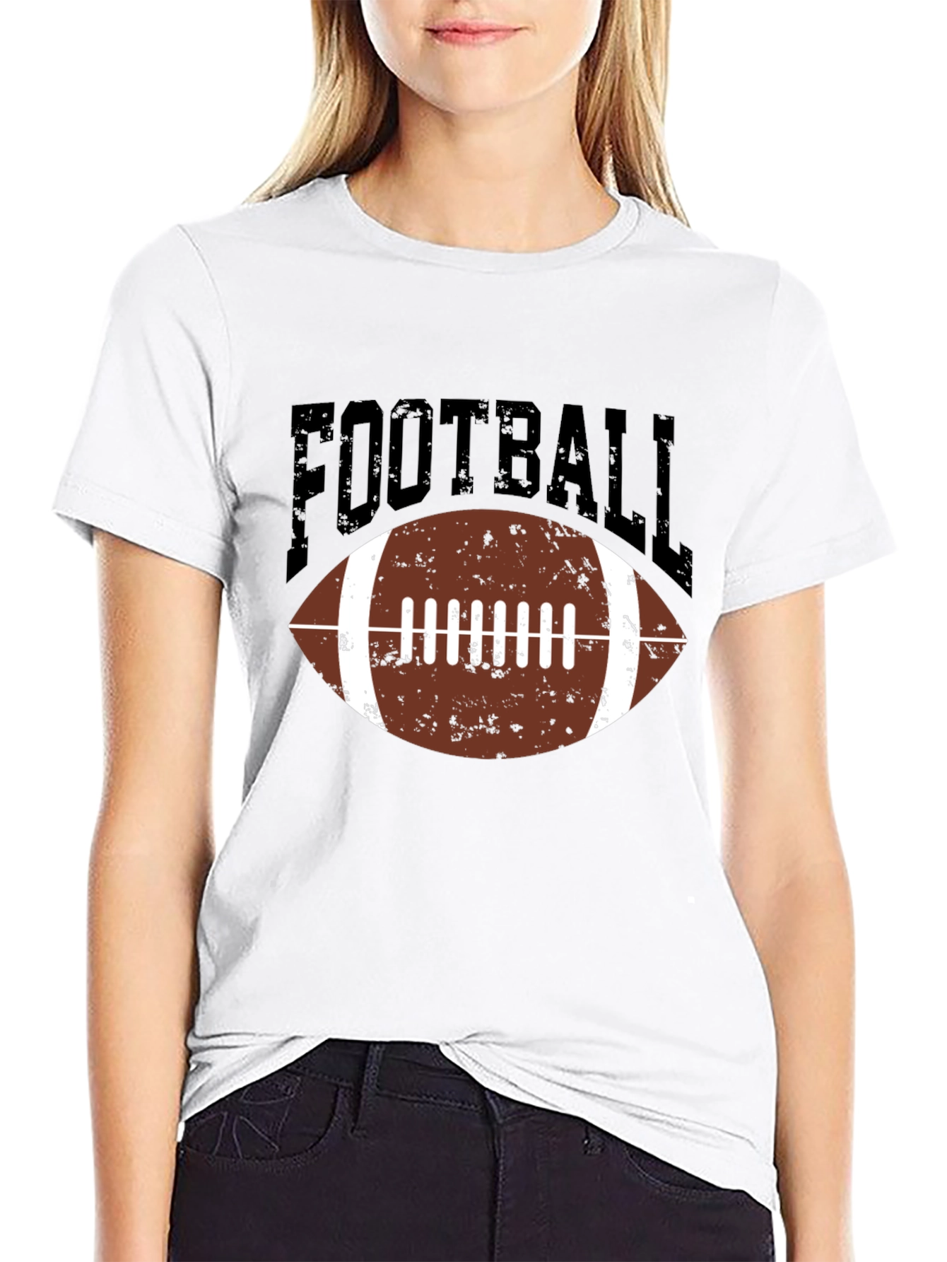 Football Graphic T-Shirt - Black