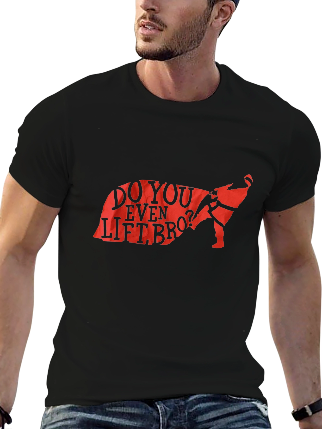 Do You Even Lift Bro? Badger Black T-Shirt