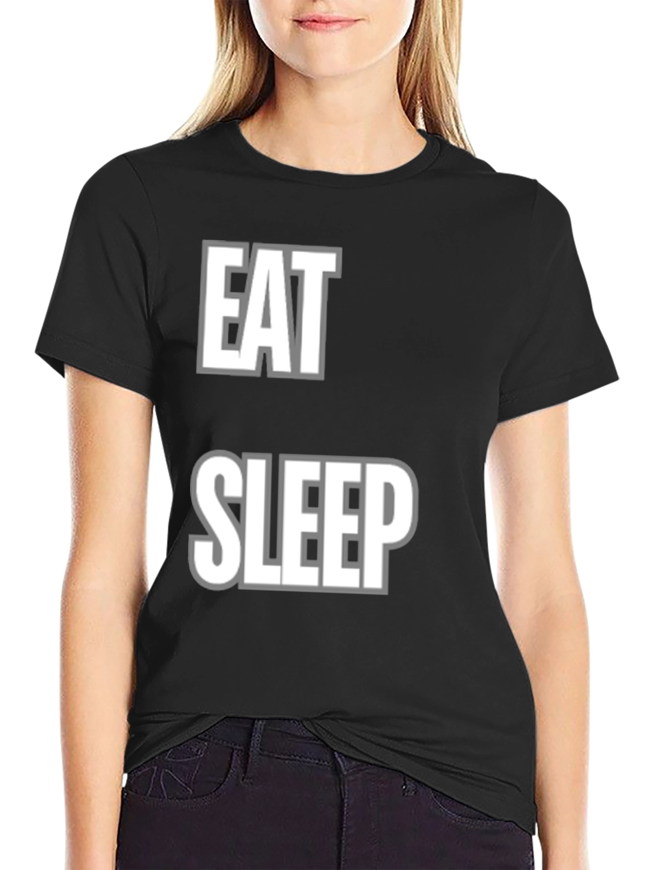 Eat Sleep Repeat T-Shirt Funny Graphic Tee