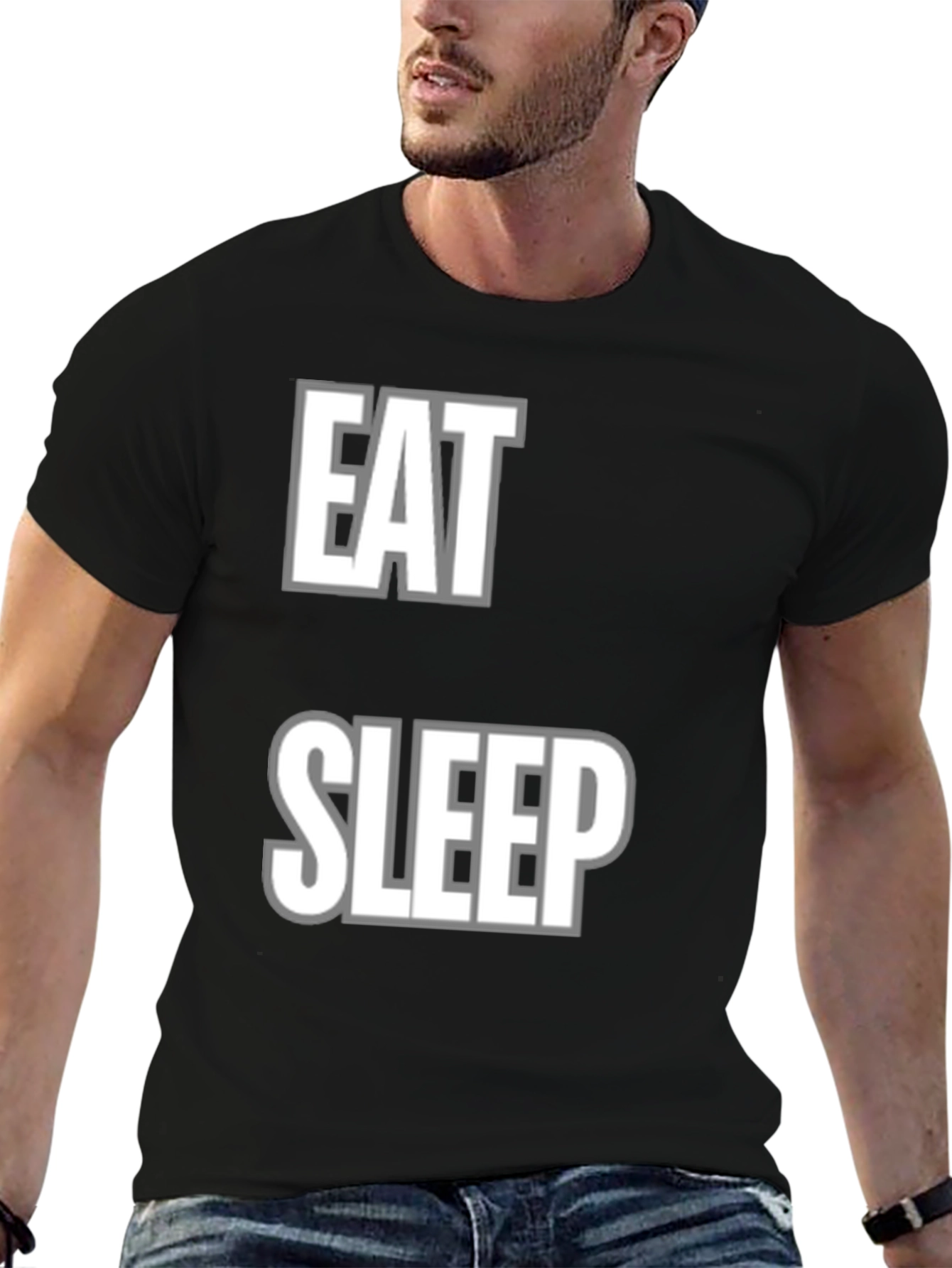 Eat Sleep Repeat T-Shirt Funny Graphic Tee