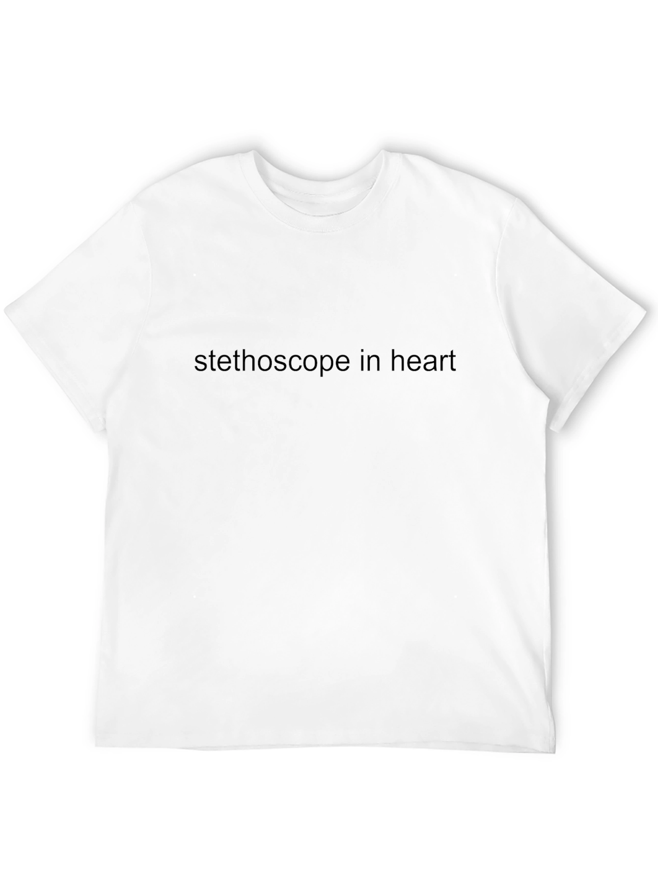 Stethoscope In Heart Graphic T-Shirt - Black