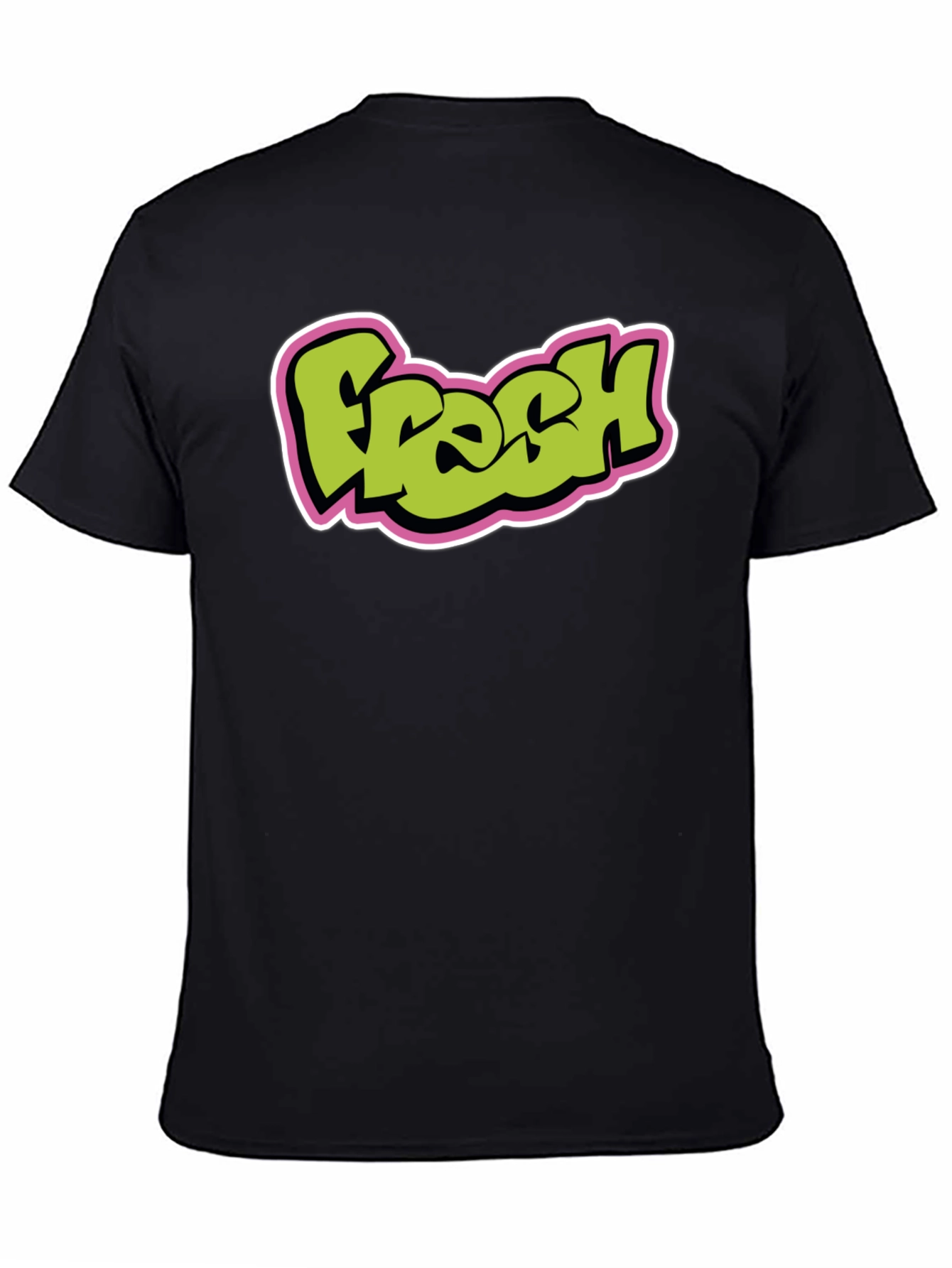 Fresh Graphic Tee - Black Cotton Blend