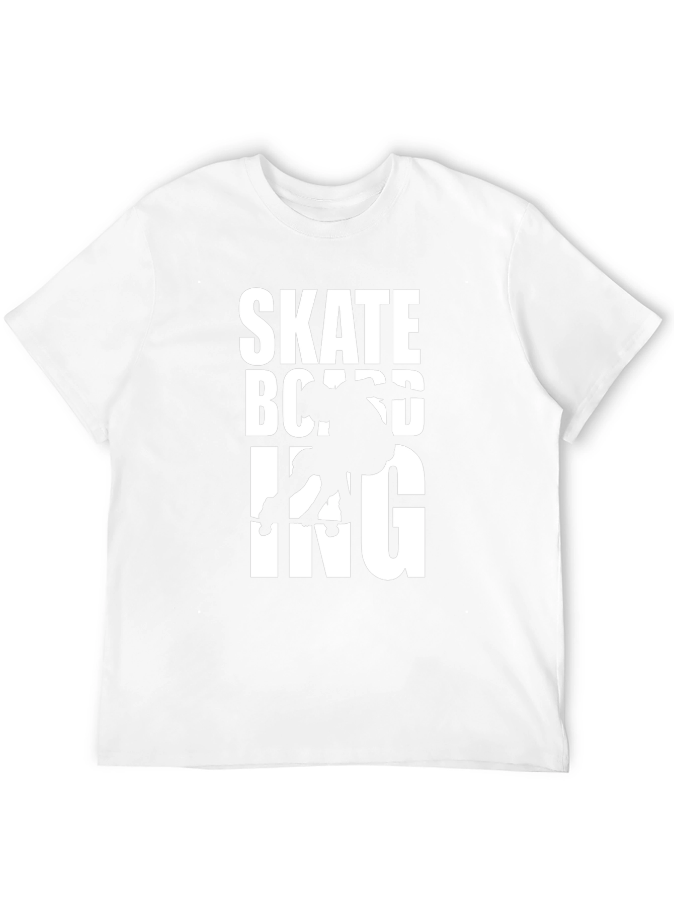 Skateboarding Graphic Tee - Black Cotton T-Shirt