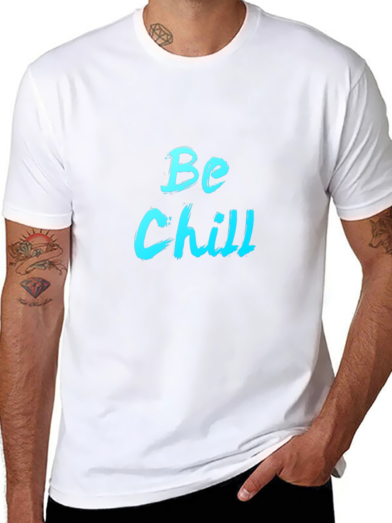 Be Chill Black Graphic T-Shirt