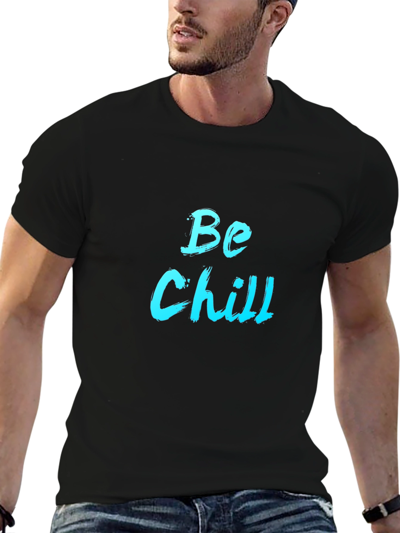 Be Chill Black Graphic T-Shirt