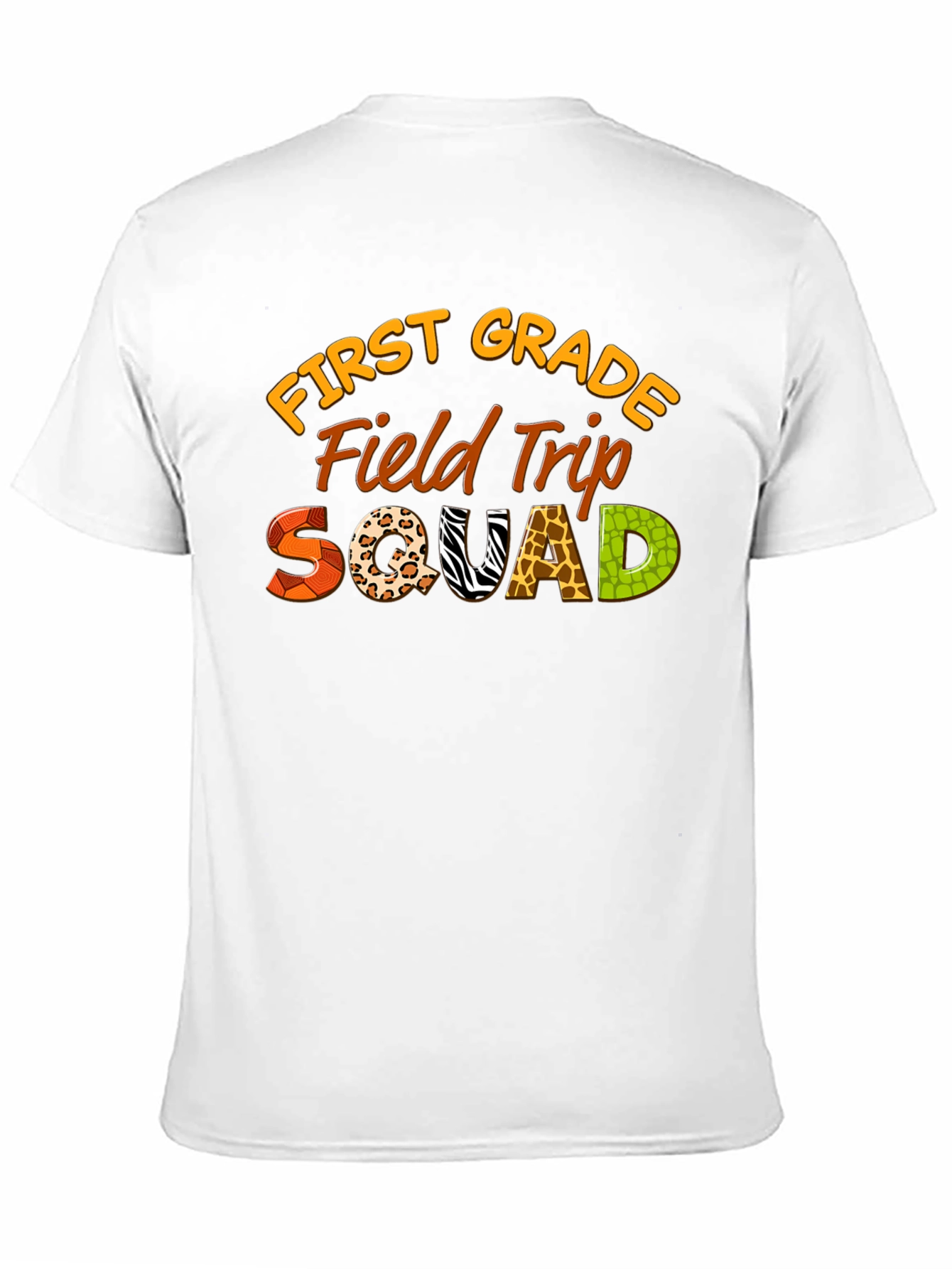 First Grade Field Trip Squad Black T-Shirt