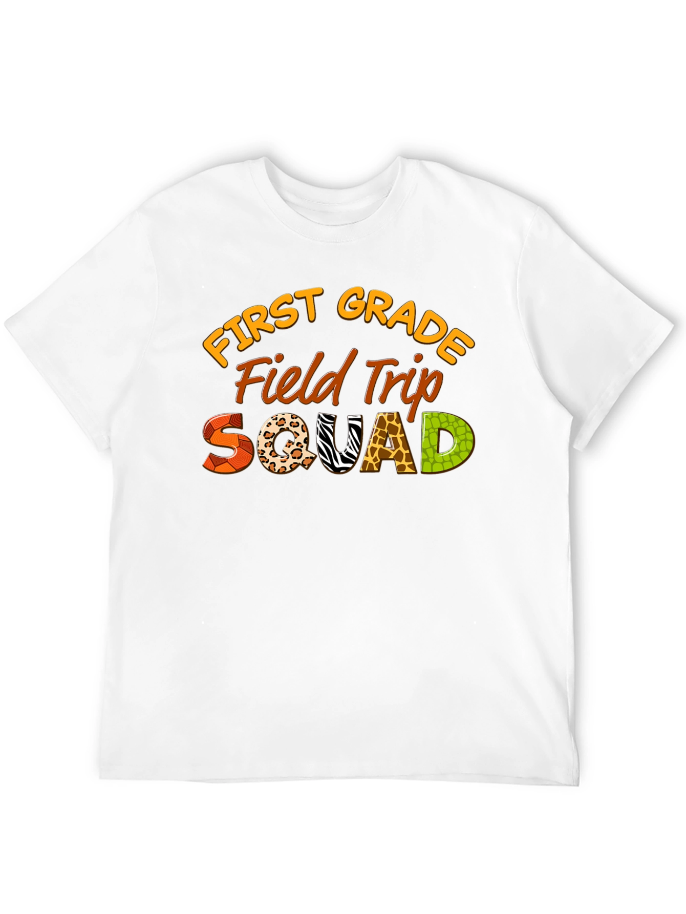 First Grade Field Trip Squad Black T-Shirt