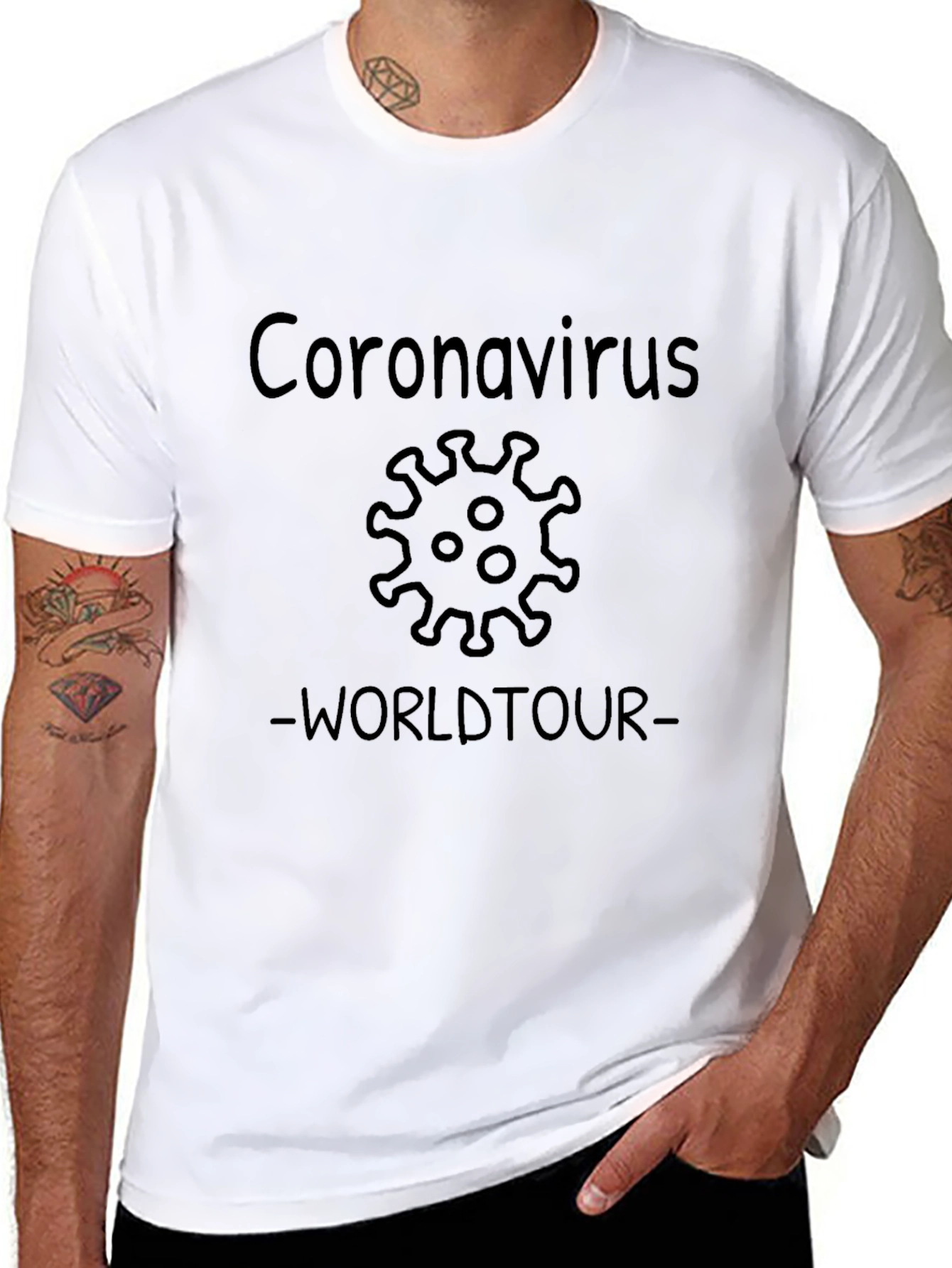 Coronavirus World Tour Black T-Shirt