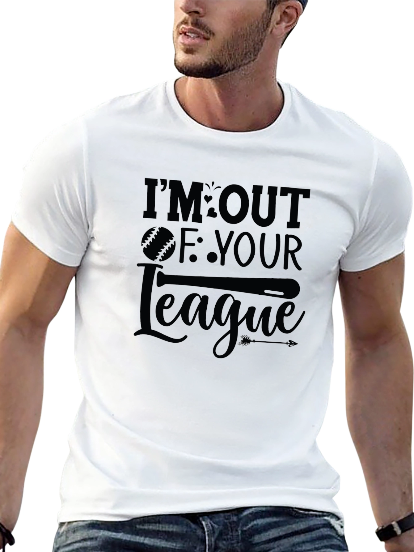 Out of Your League Baseball Graphic T-Shirt