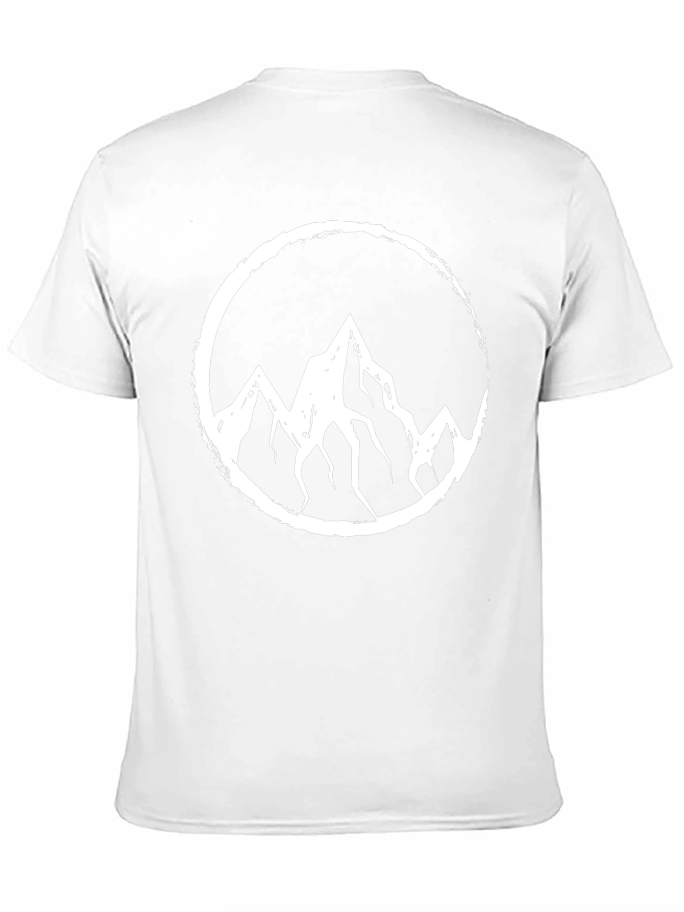 Mens Black T-Shirt with Mountain Circle Graphic