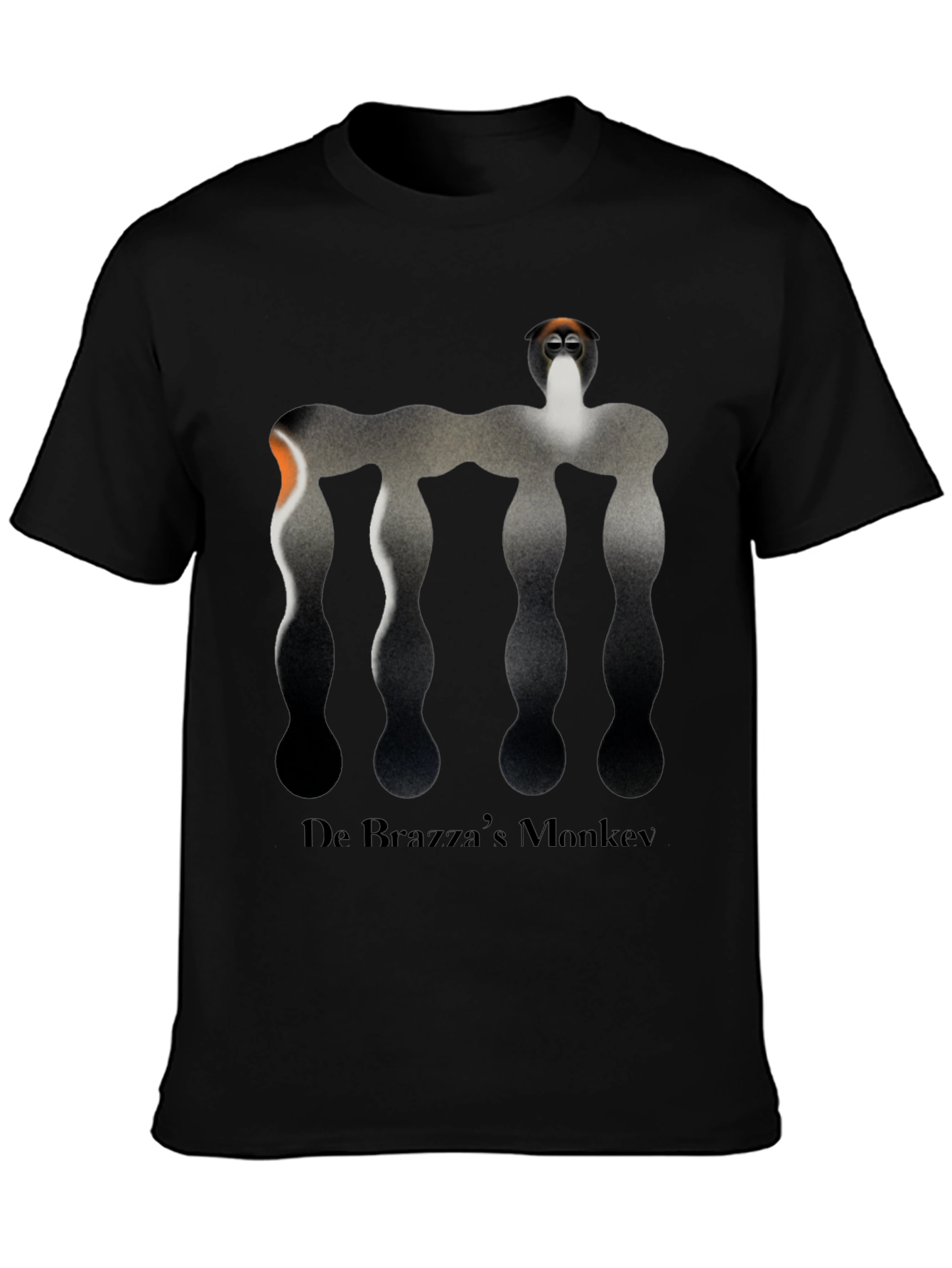 De Brazzas Monkey Graphic Tee - Unique Black T-Shirt
