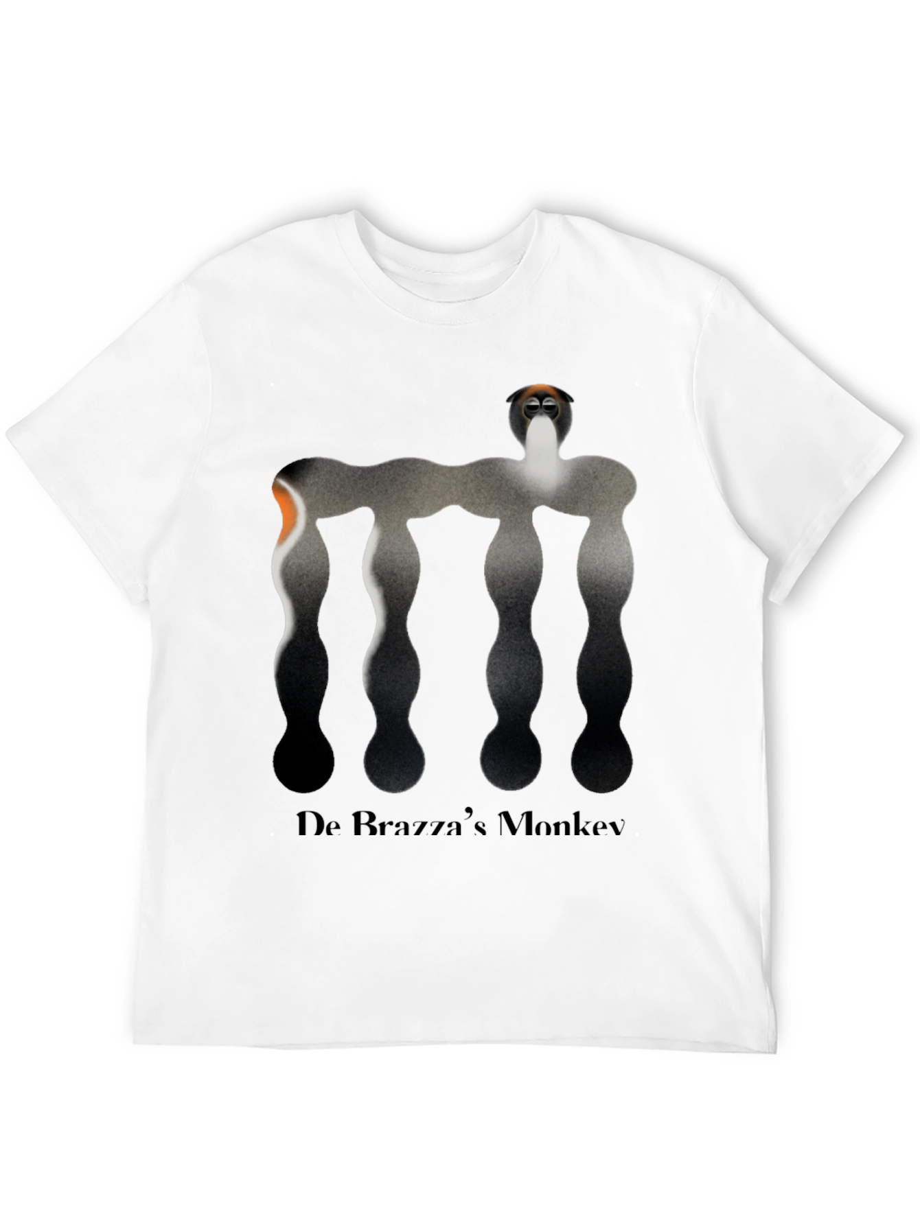 De Brazzas Monkey Graphic Tee - Unique Black T-Shirt