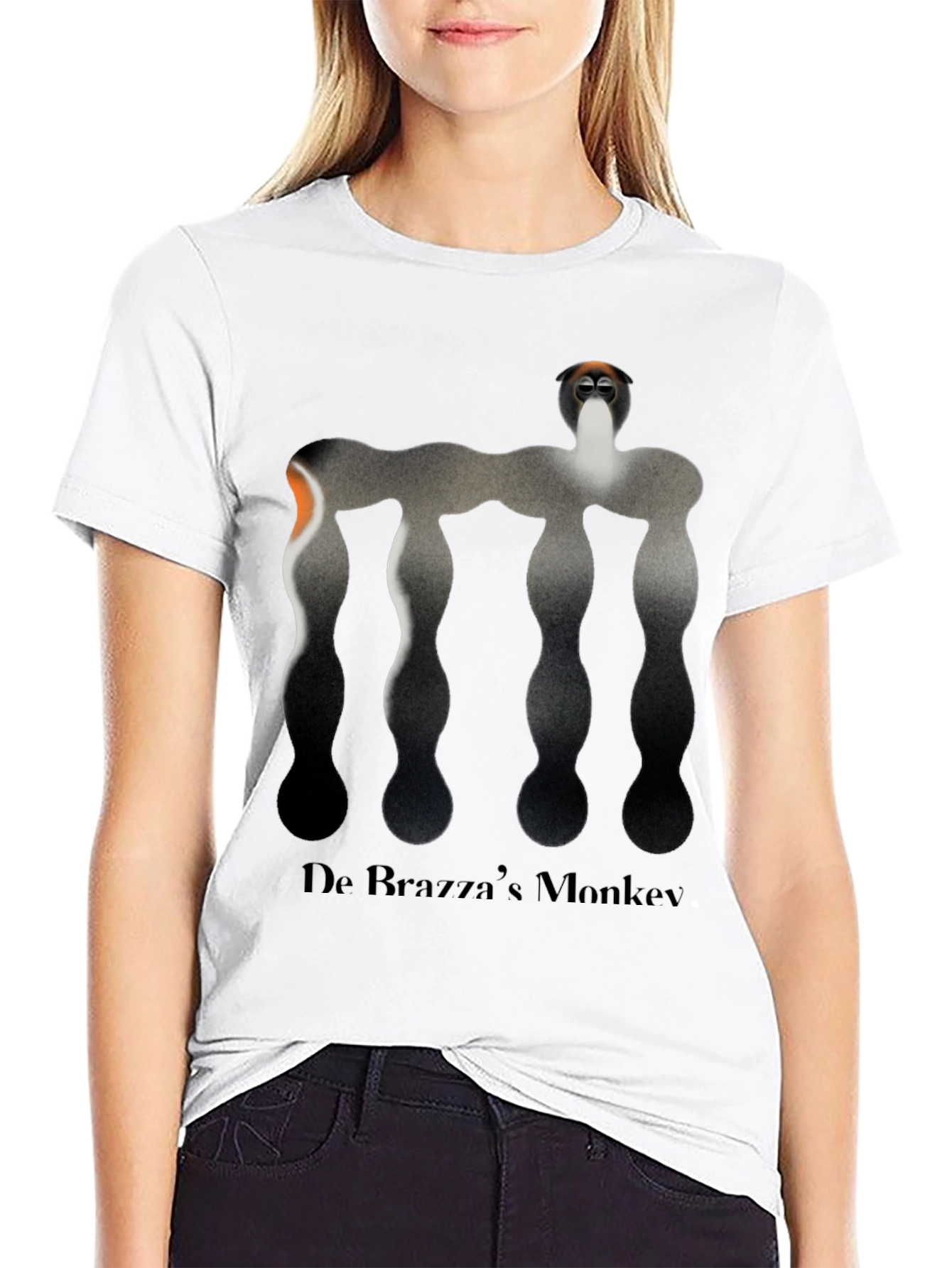 De Brazzas Monkey Graphic Tee - Unique Black T-Shirt