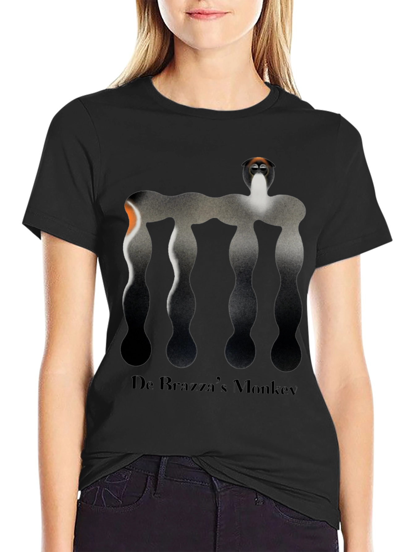 De Brazzas Monkey Graphic Tee - Unique Black T-Shirt