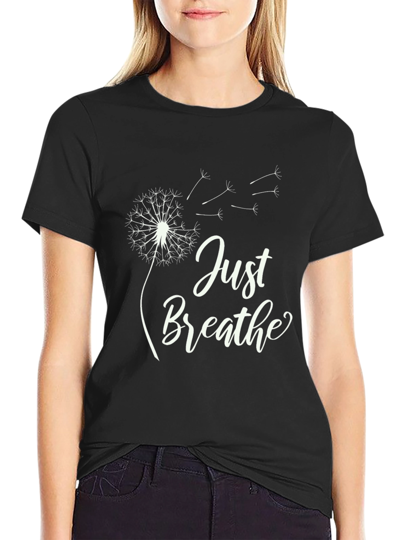 Just Breathe Dandelion Graphic T-Shirt