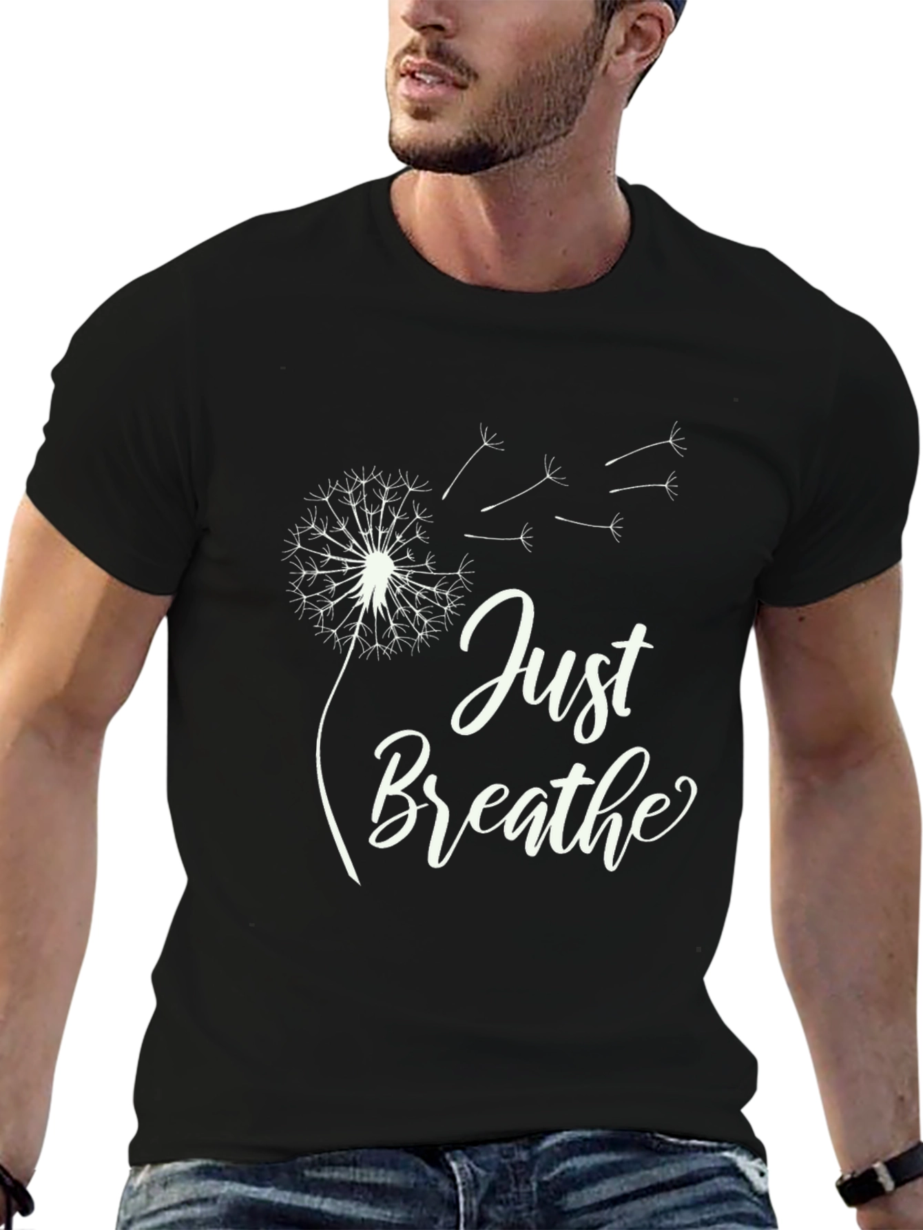Just Breathe Dandelion Graphic T-Shirt