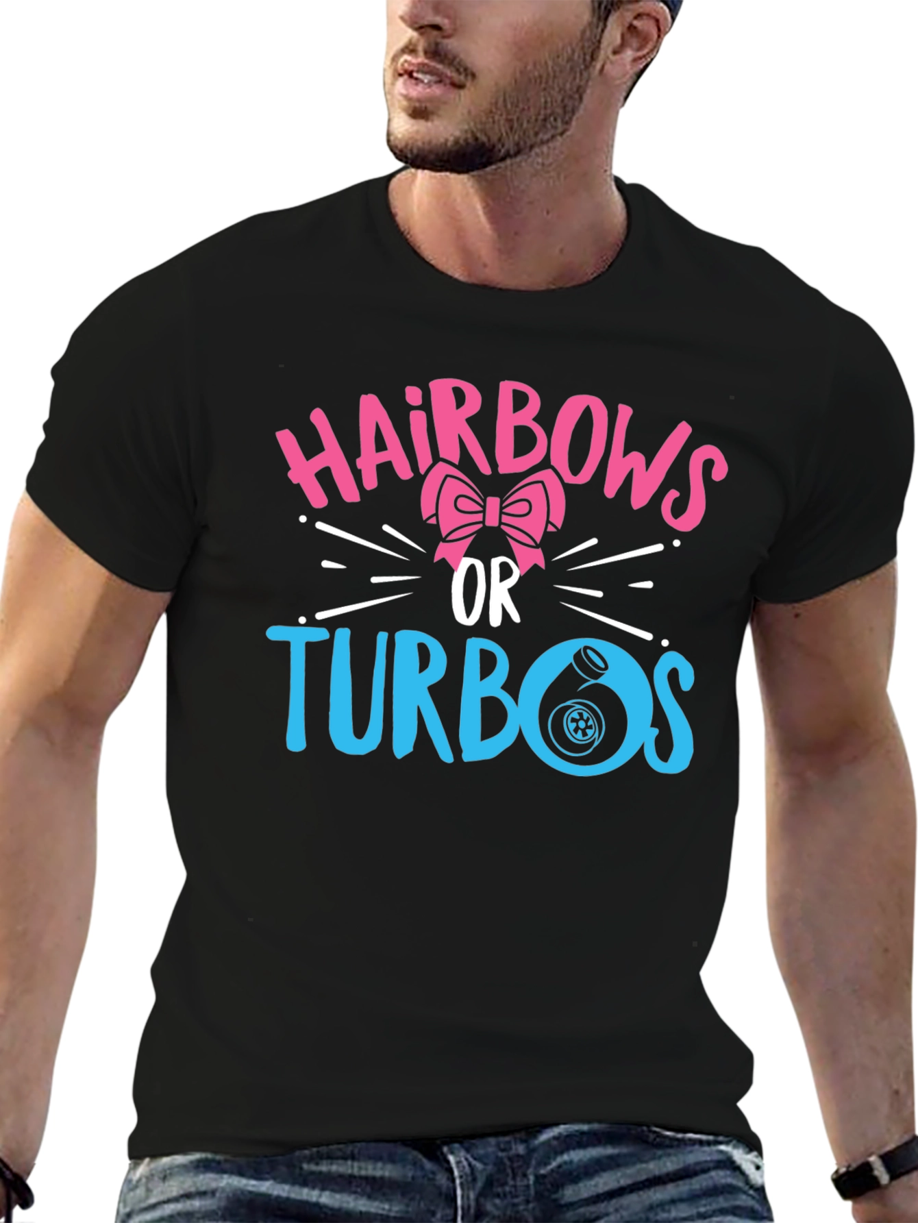 Hairbows or Turbos Gender Reveal T-Shirt