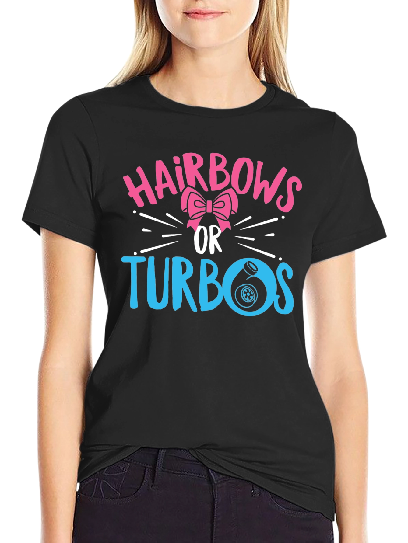 Hairbows or Turbos Gender Reveal T-Shirt