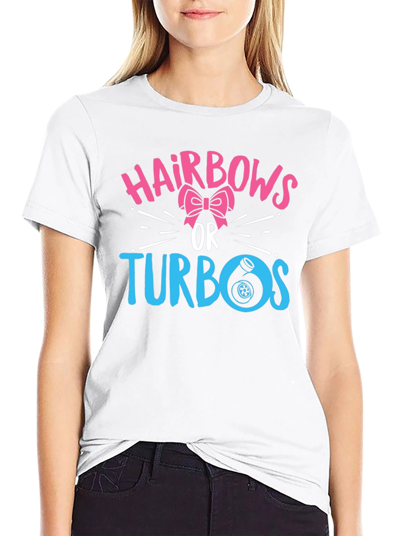 Hairbows or Turbos Gender Reveal T-Shirt