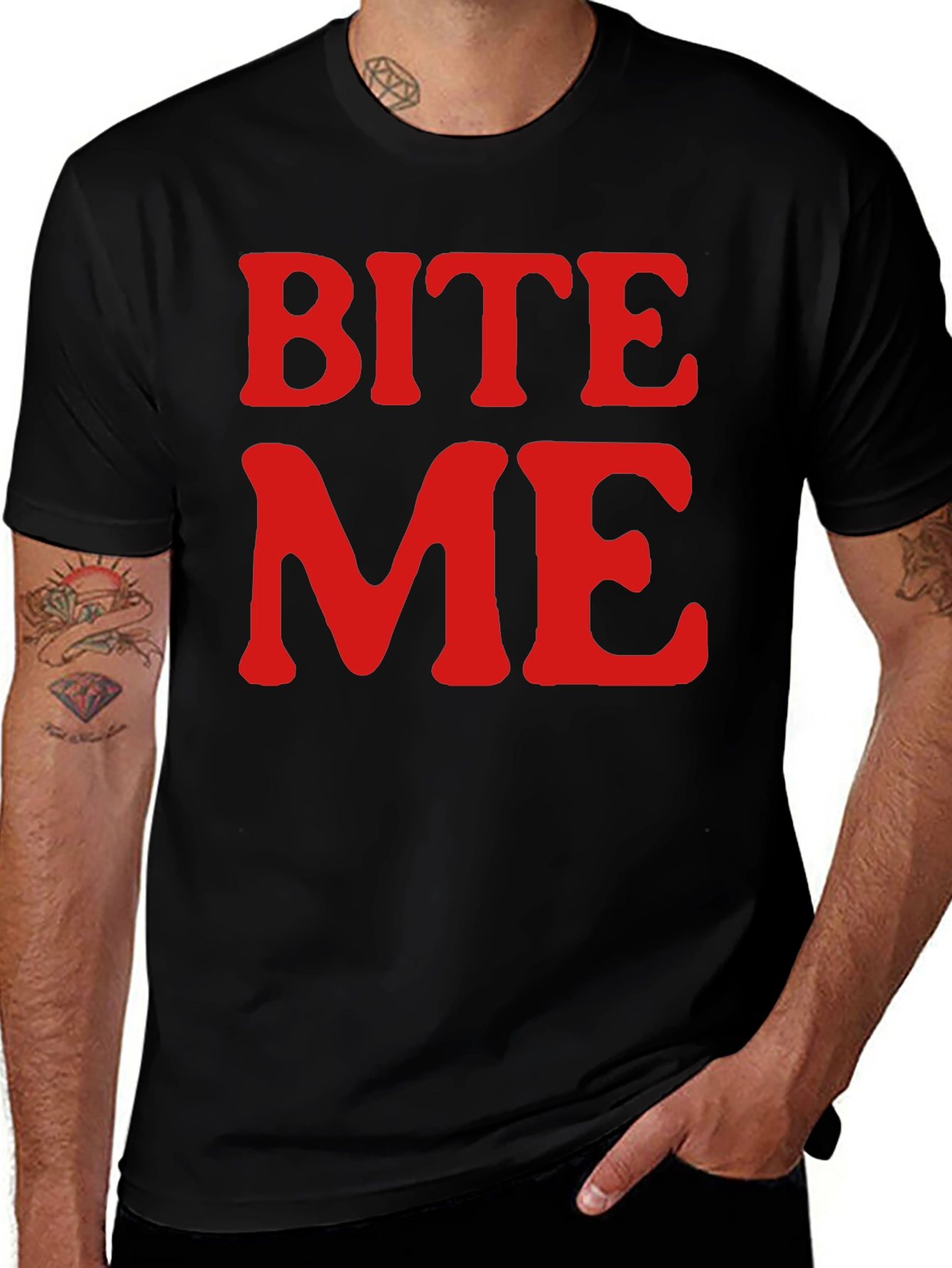 Bite Me Graphic Tee - Black T-Shirt