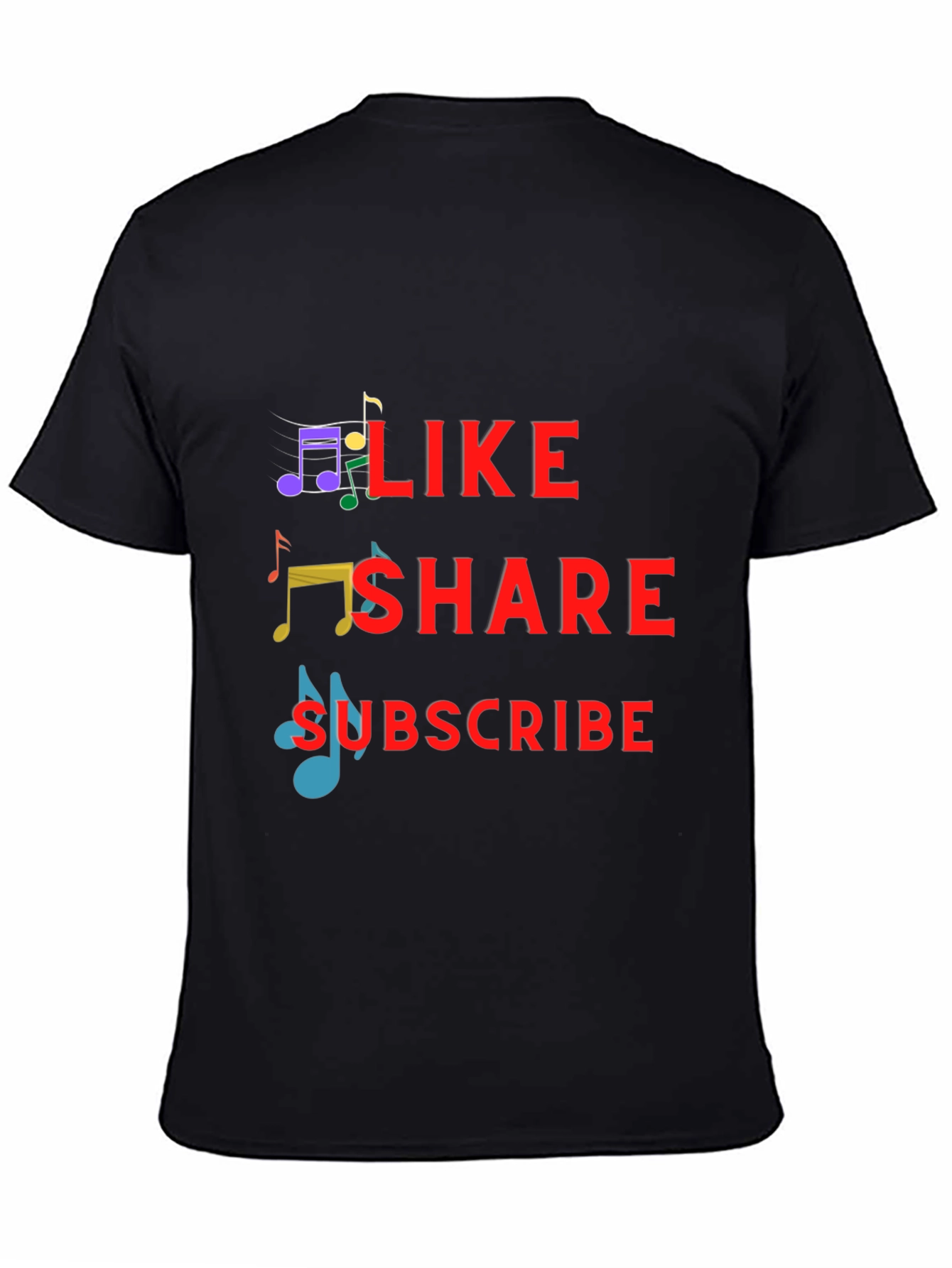 Like Share Subscribe Graphic Tee - Trendy Music T-Shirt