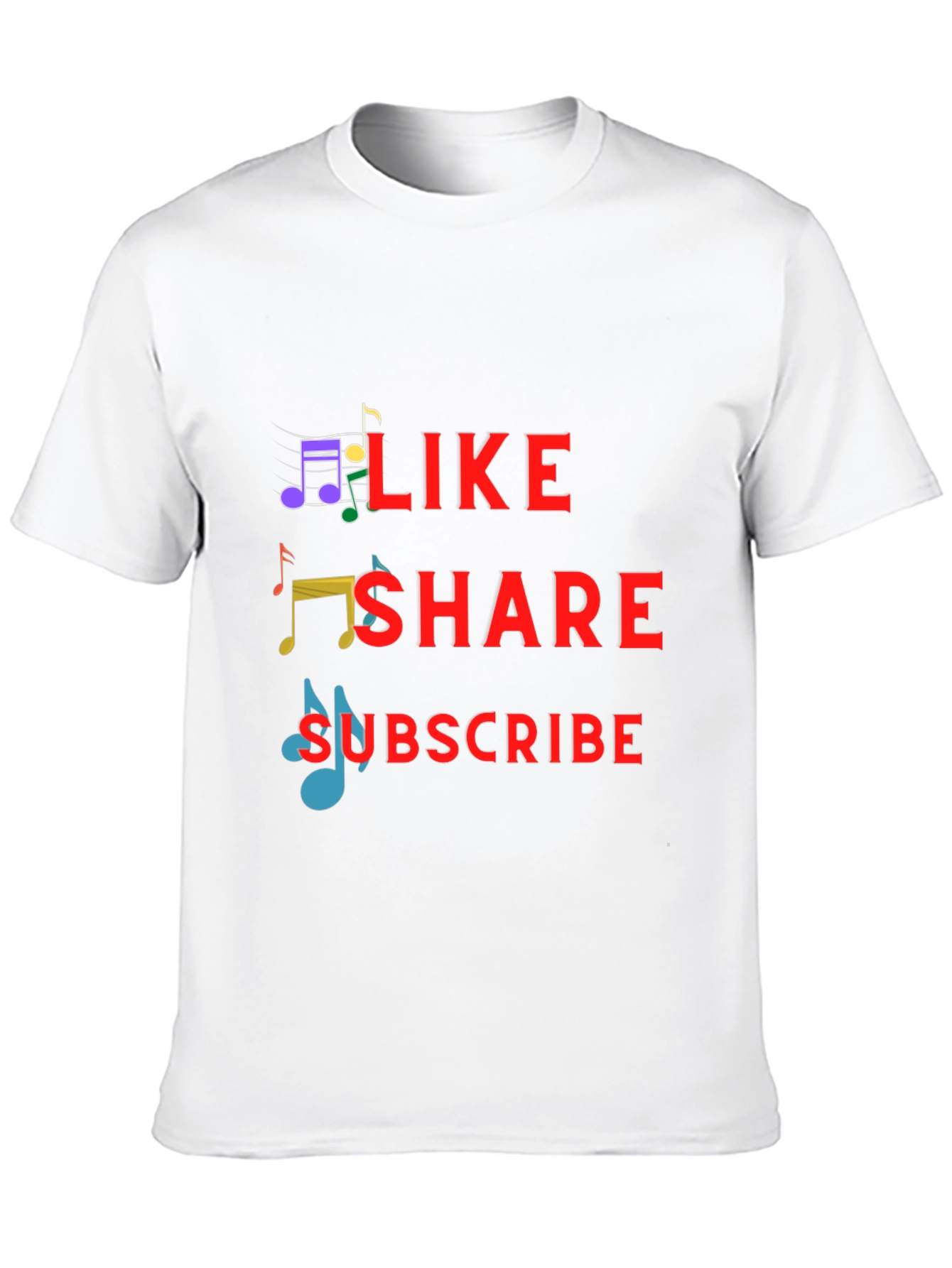 Like Share Subscribe Graphic Tee - Trendy Music T-Shirt
