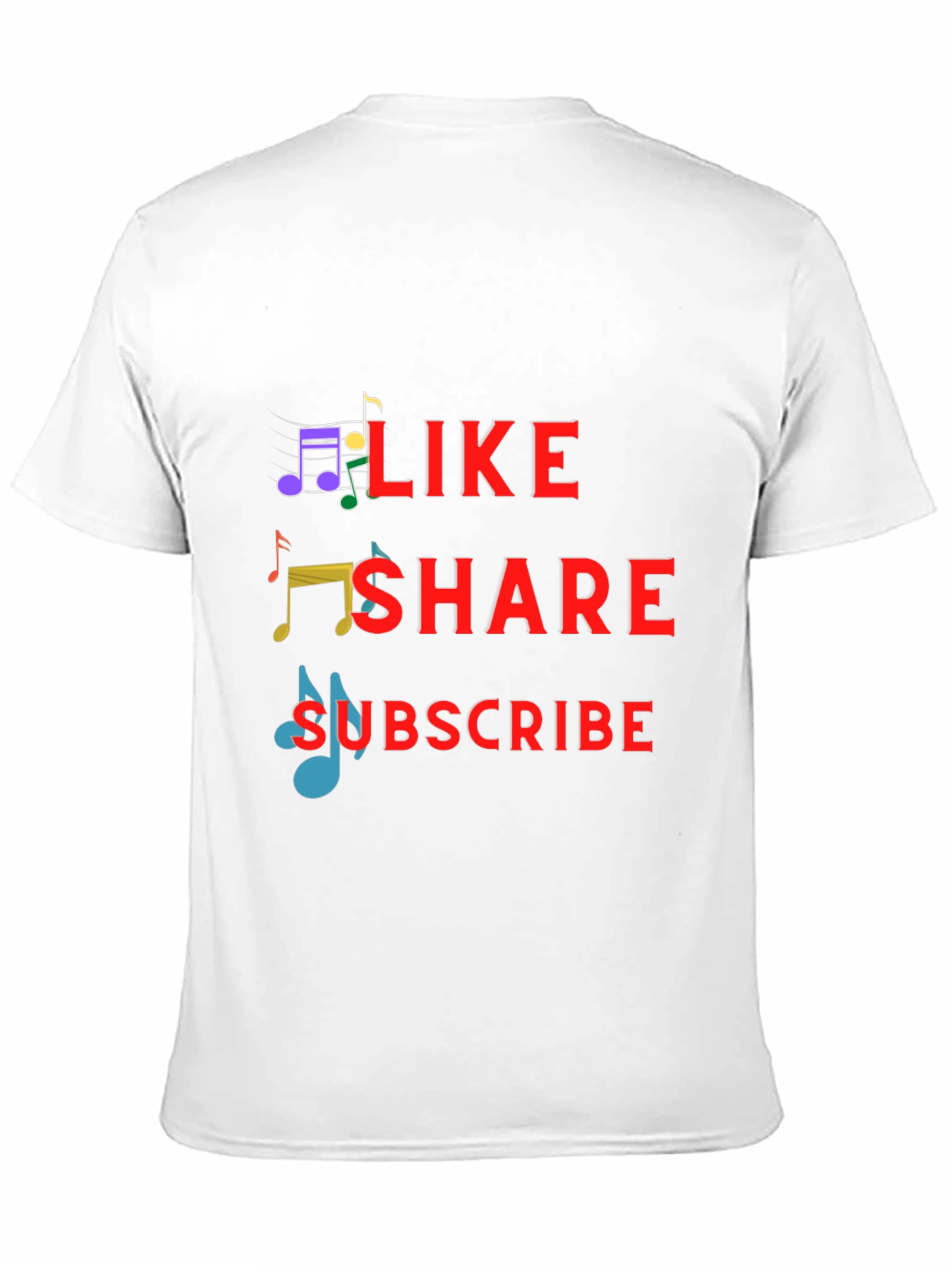 Like Share Subscribe Graphic Tee - Trendy Music T-Shirt