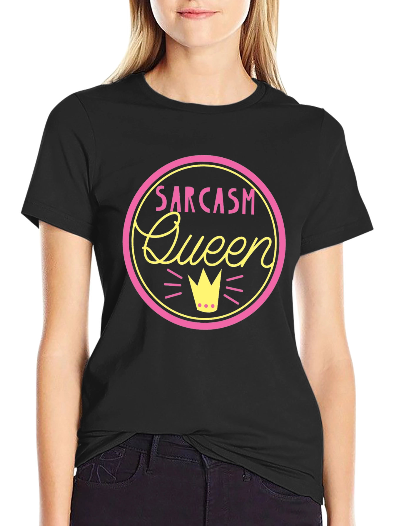 Sarcasm Queen Black T-Shirt
